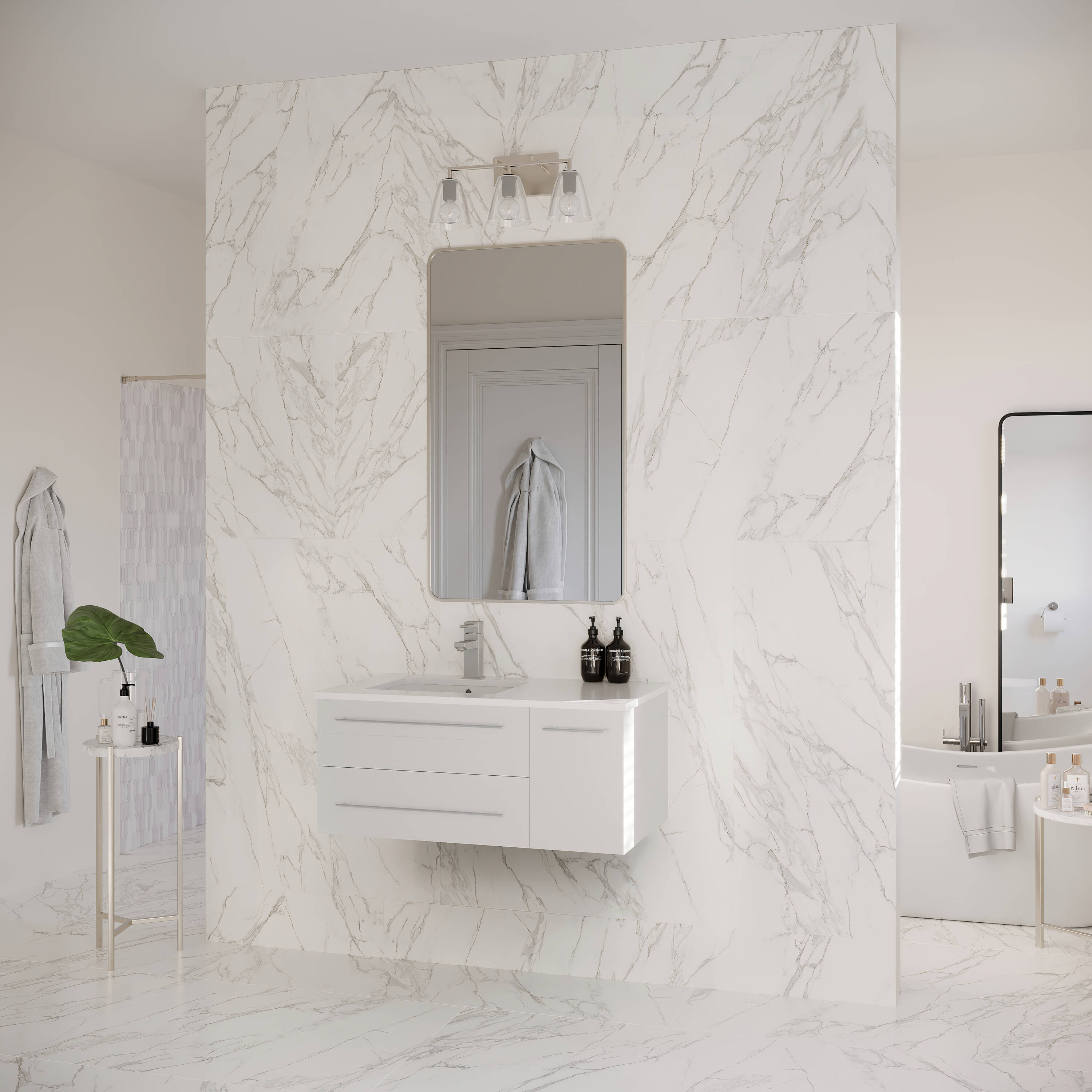 Fresca FCB6136WH-UNS-L-CWHU Bath-Vanity-Combo - View #4
