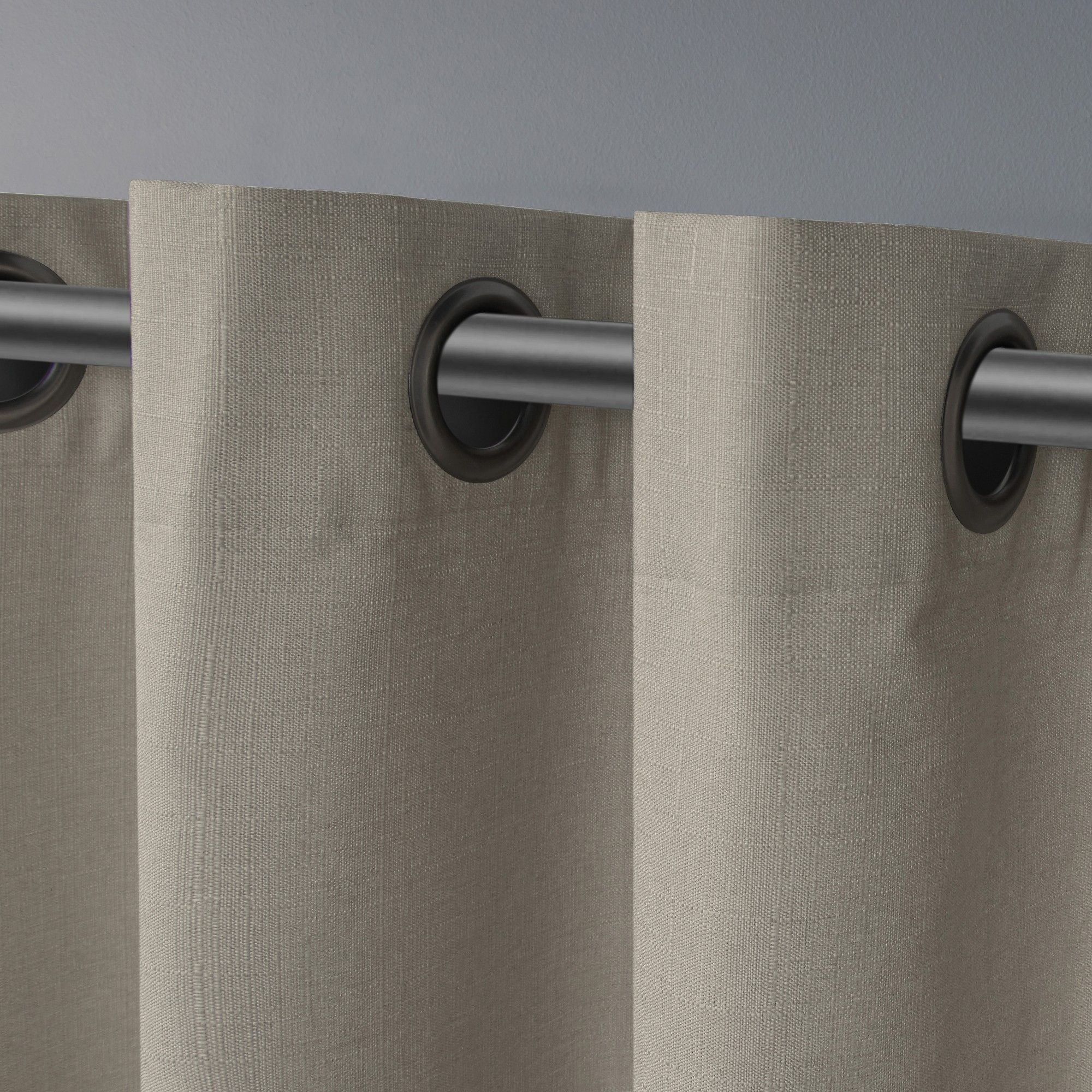 Exclusive Home 108-in Beige Light Filtering Grommet Curtain Panel Pair ...