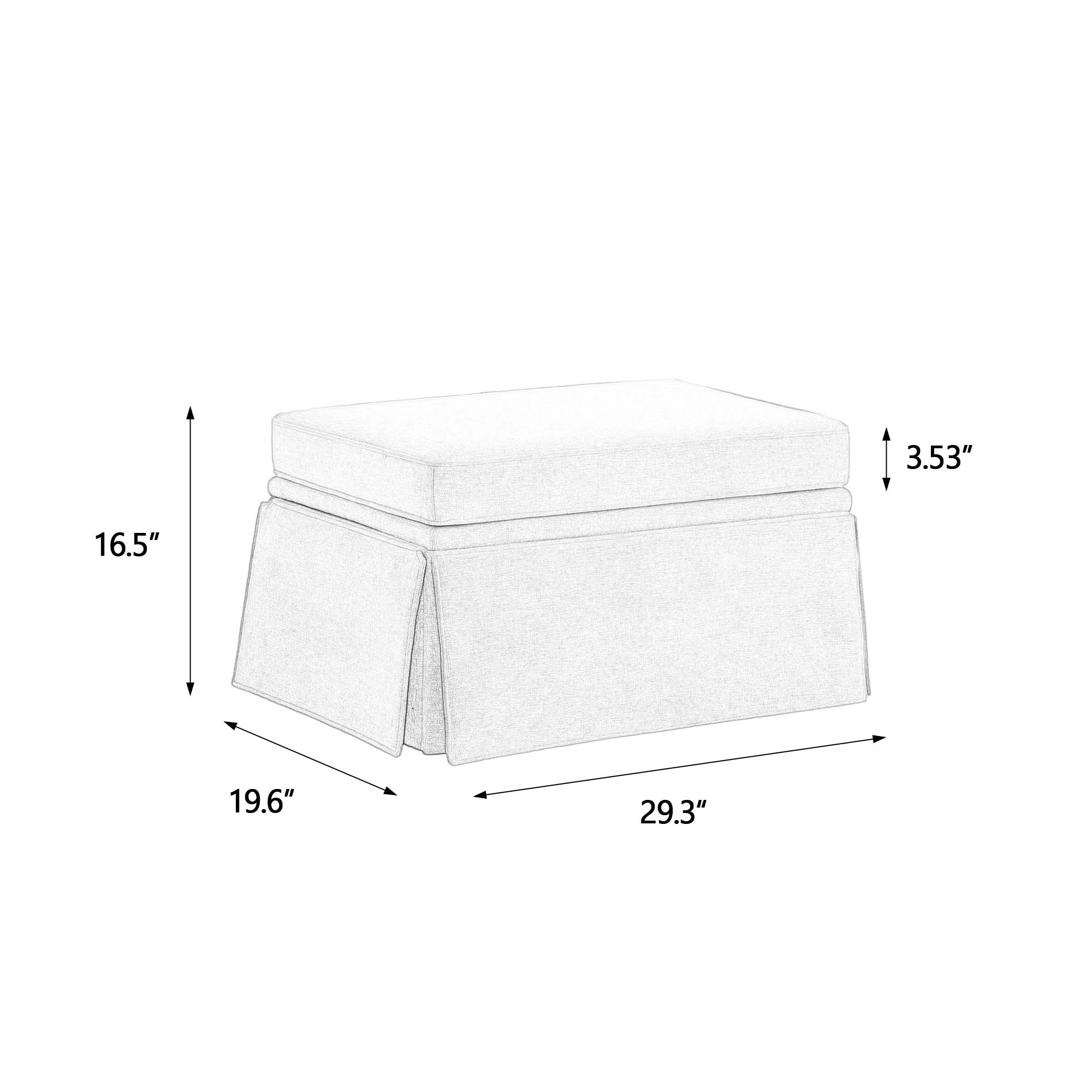 Dreamsidea LS-CH0073S-C-GRAY-OT Indoor-Ottomans - View #7