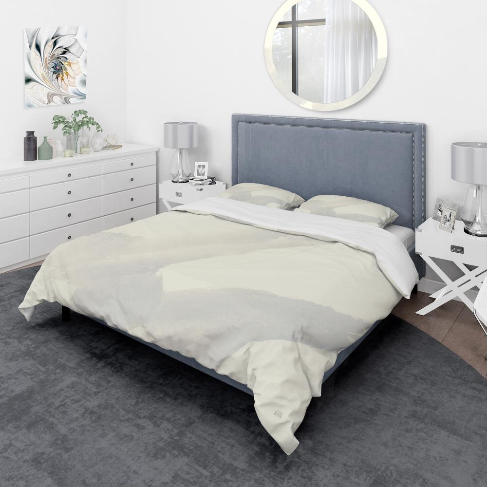 Designart BED30216-T 3 -Piece Grey Twin Duvet cover Set