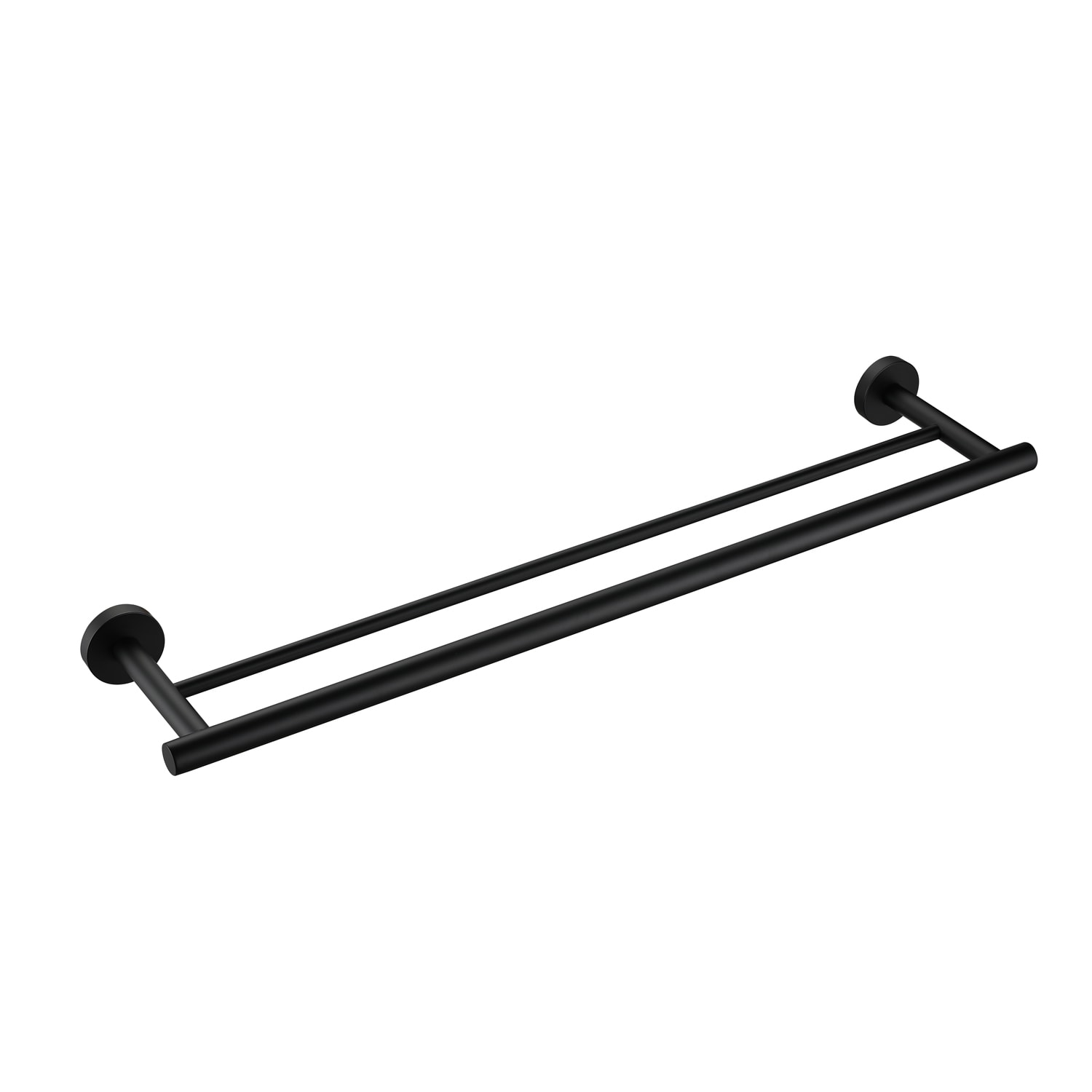 EVERSTEIN Q-864-OTOP 23-in double Matte Black Wall mount Double Towel Bar