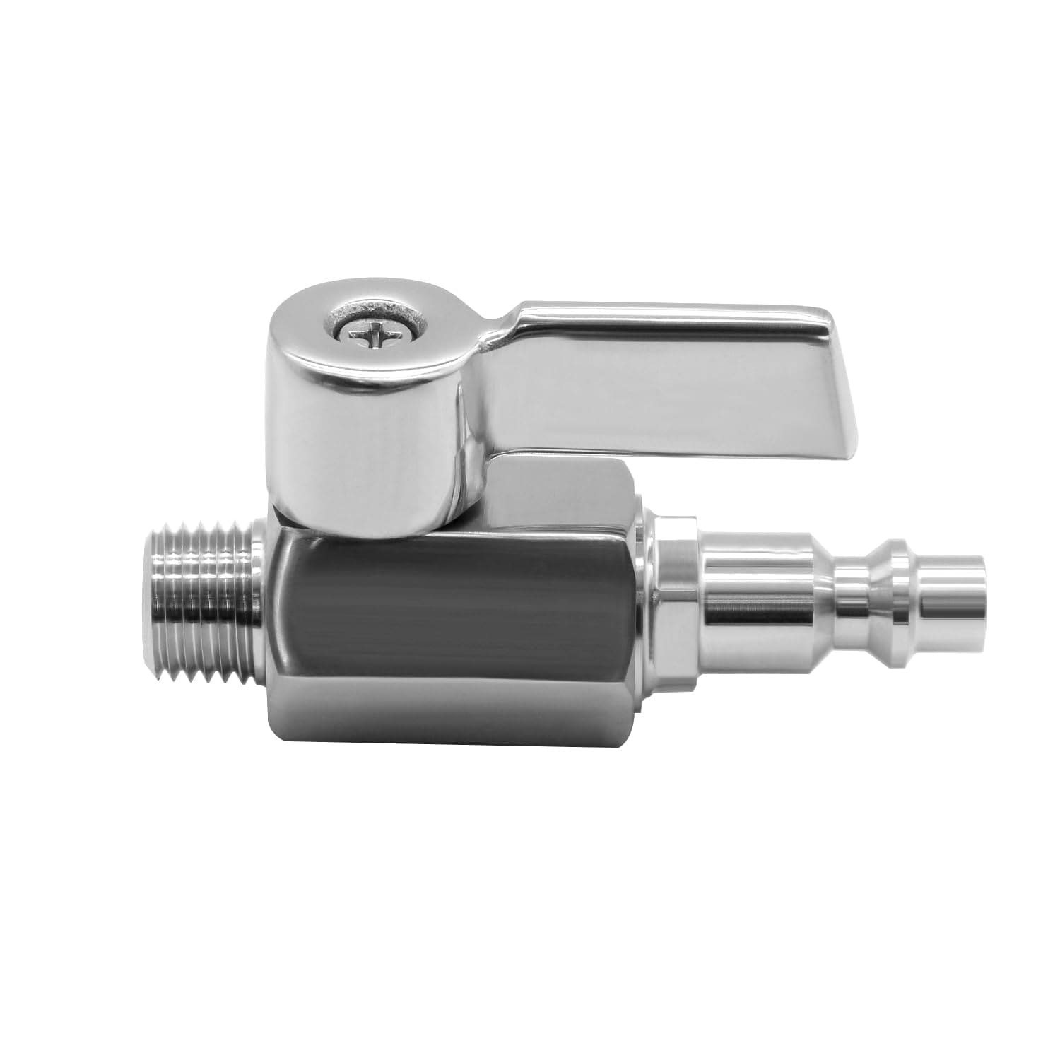 Adrinfly -  Stainless Steel Ball Valve Quick Connect Plug Hose Fittings 1 slash 4 Inch NPT Male A...