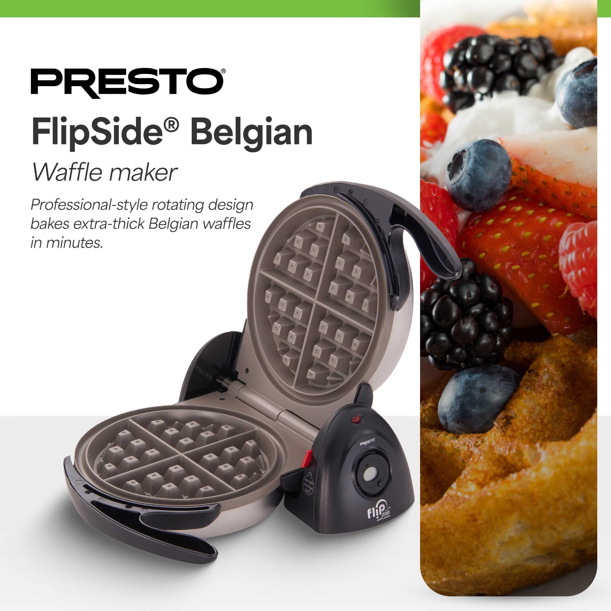 Presto FlipSide Belgian Waffle Maker Ceramic Kitchen