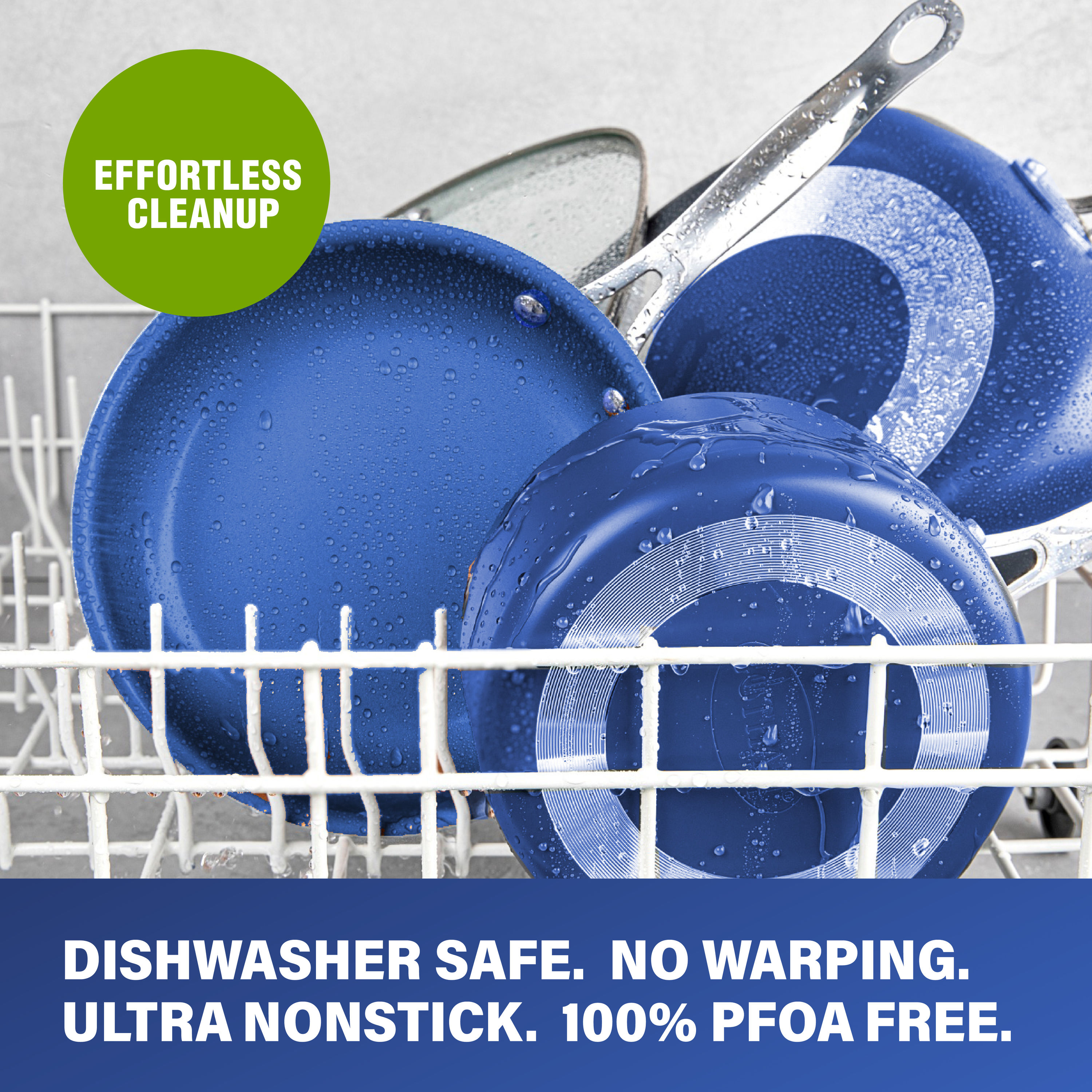 Granitestone Non Stick 10pc Cookware Set Blue 7036 - Best Buy