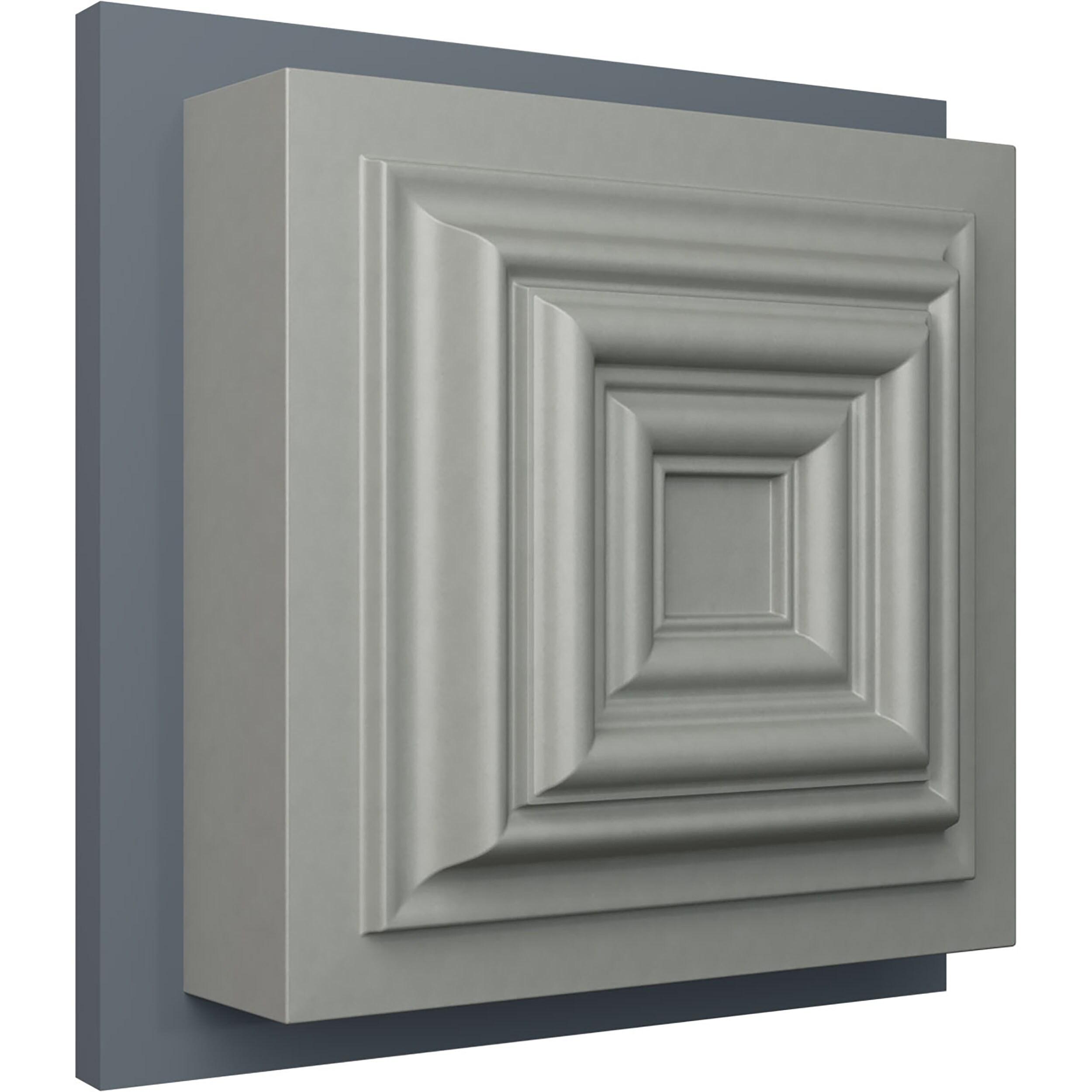 Primed White Urethane Leandros Rosette 4.38 x 4.38 x 1.25 in.