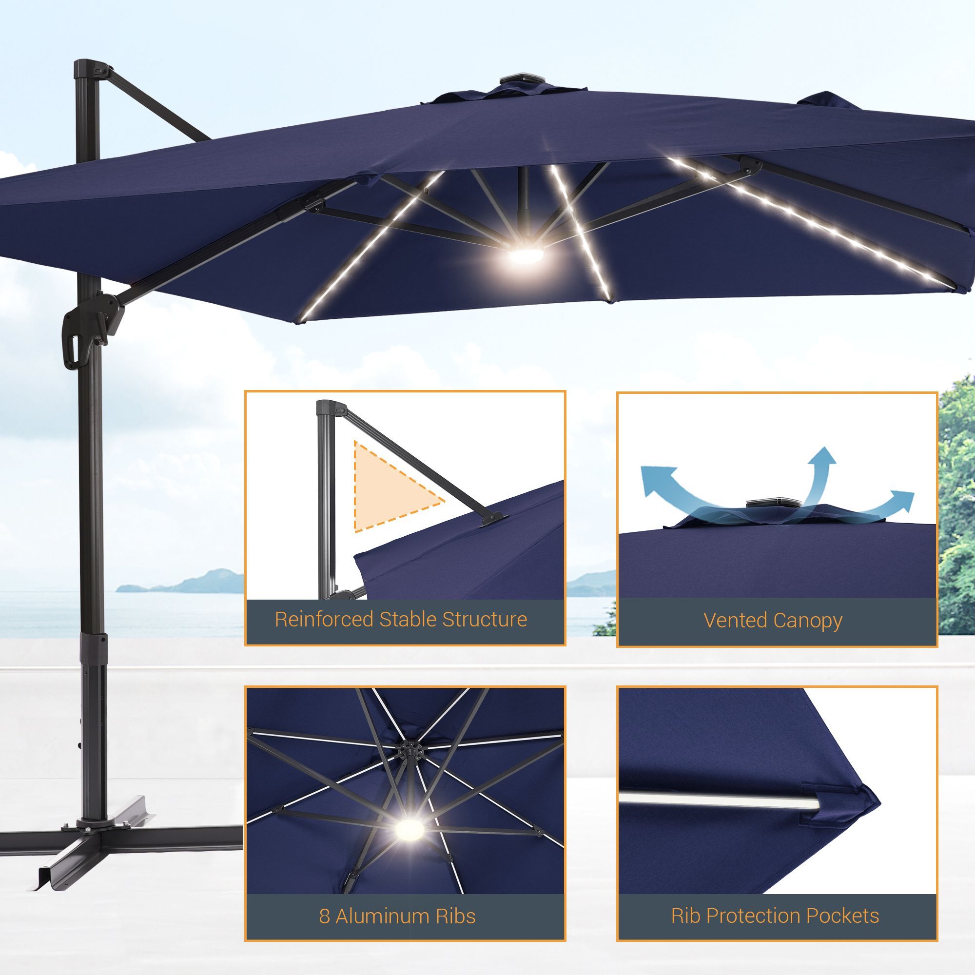 Sonkuki SD-NB2735-LEDNY Umbrellas-2 - View #2