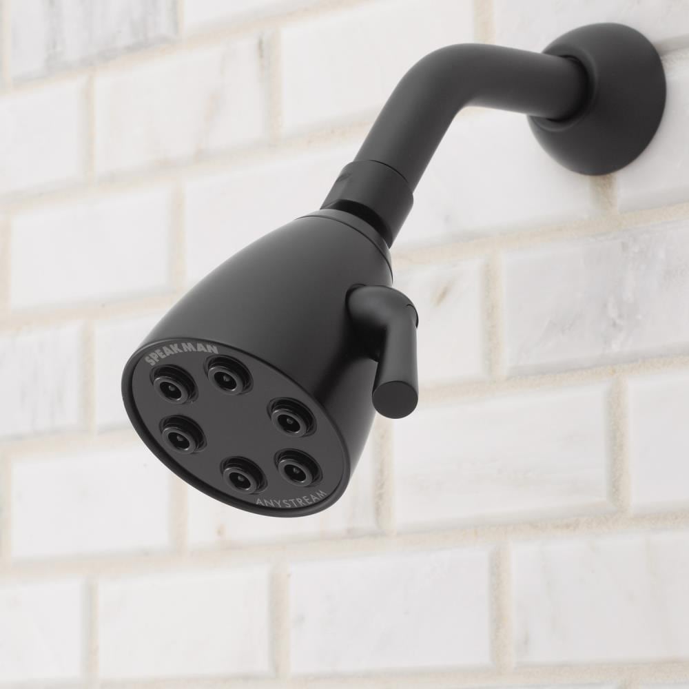 Matte Black Brass Adjustable High Pressure Shower Head
