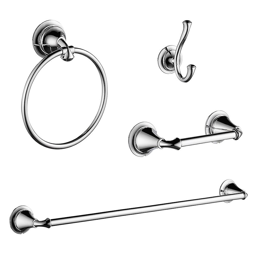 DELTA 4-Piece Linden Stainless Decorative Bathroom Hardware Set DELTA 4-Piece Linden Stainless Decorative Bathroom Hardware Set