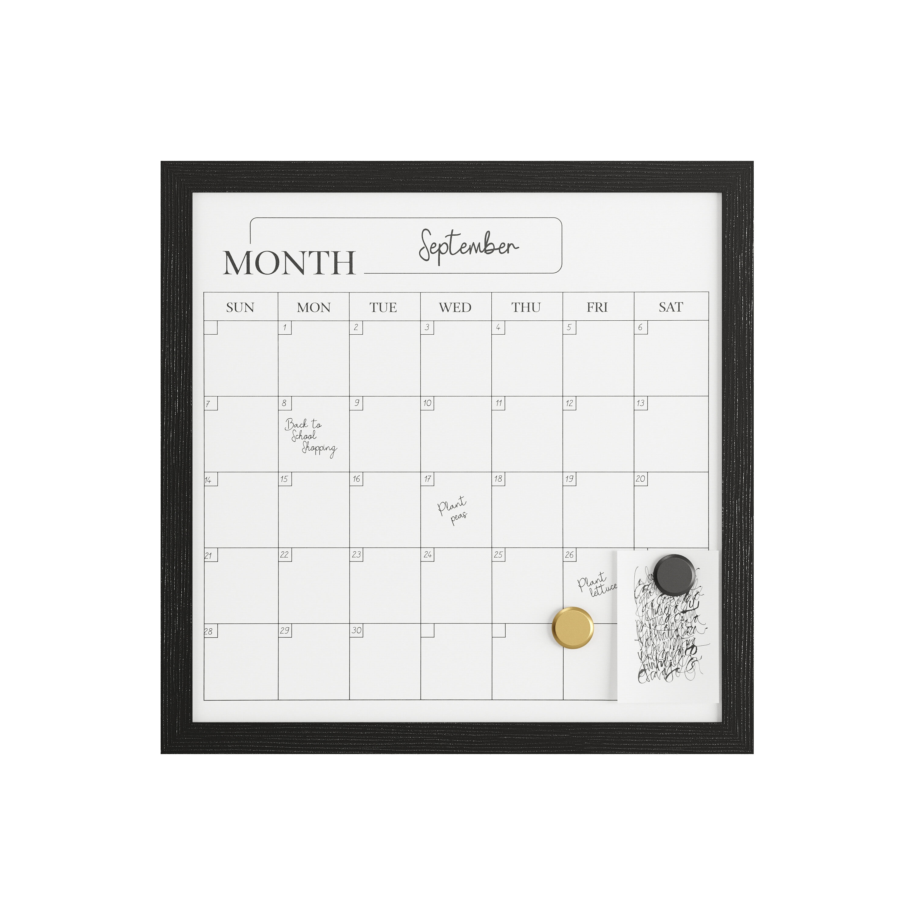 Martha Stewart Everette 18-in x 18-in Magnetic Monthly Calendar Dry ...