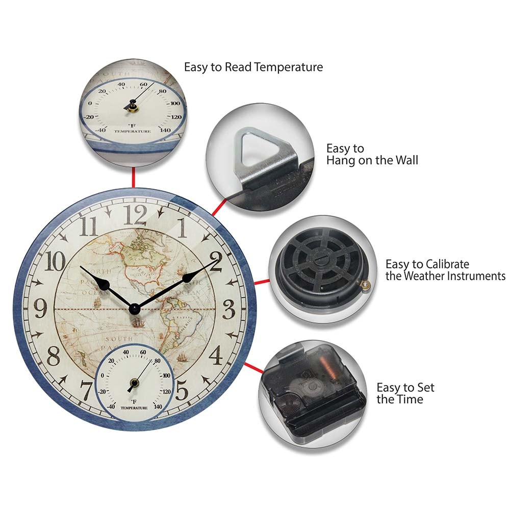 Infinity Instruments 20178 Thermometer-Clock - View #5