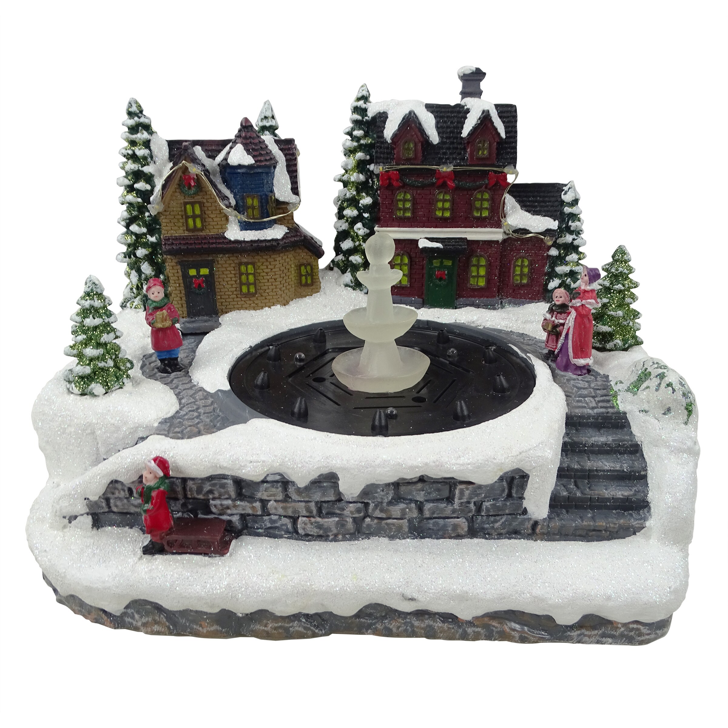 Alpine Corporation WCC138HH-MC 7-Inches Lighted Tabletop Decoration Merry Christmas Battery-operated Christmas Decor