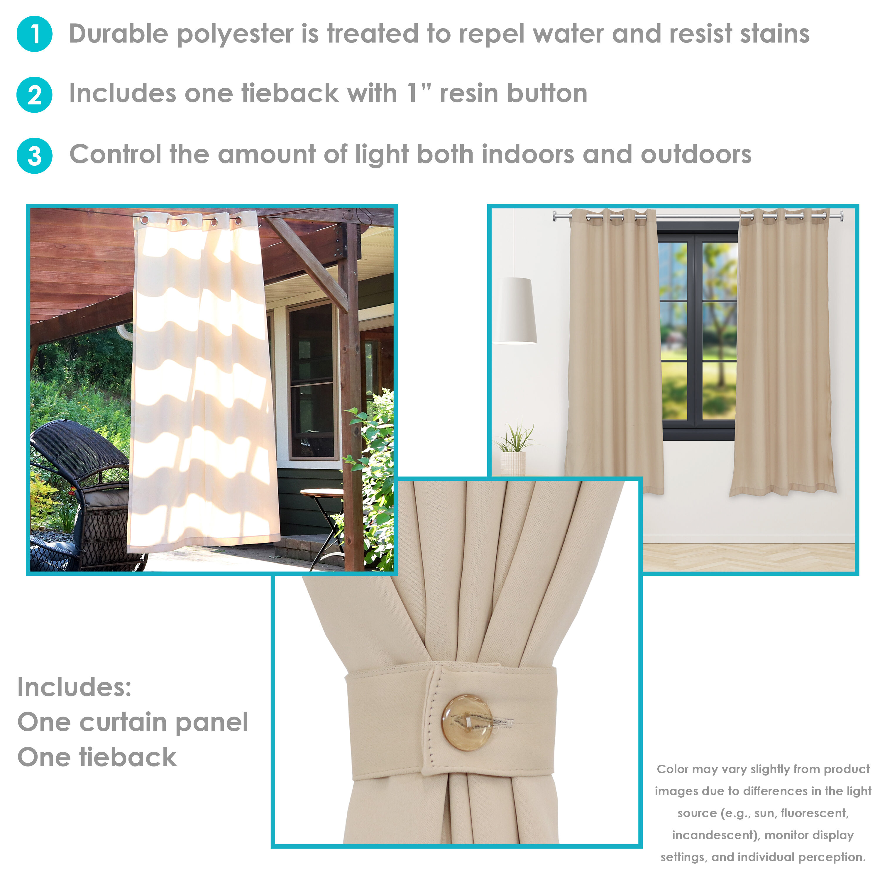 Sunnydaze Decor SNR-337 curtains - View #7