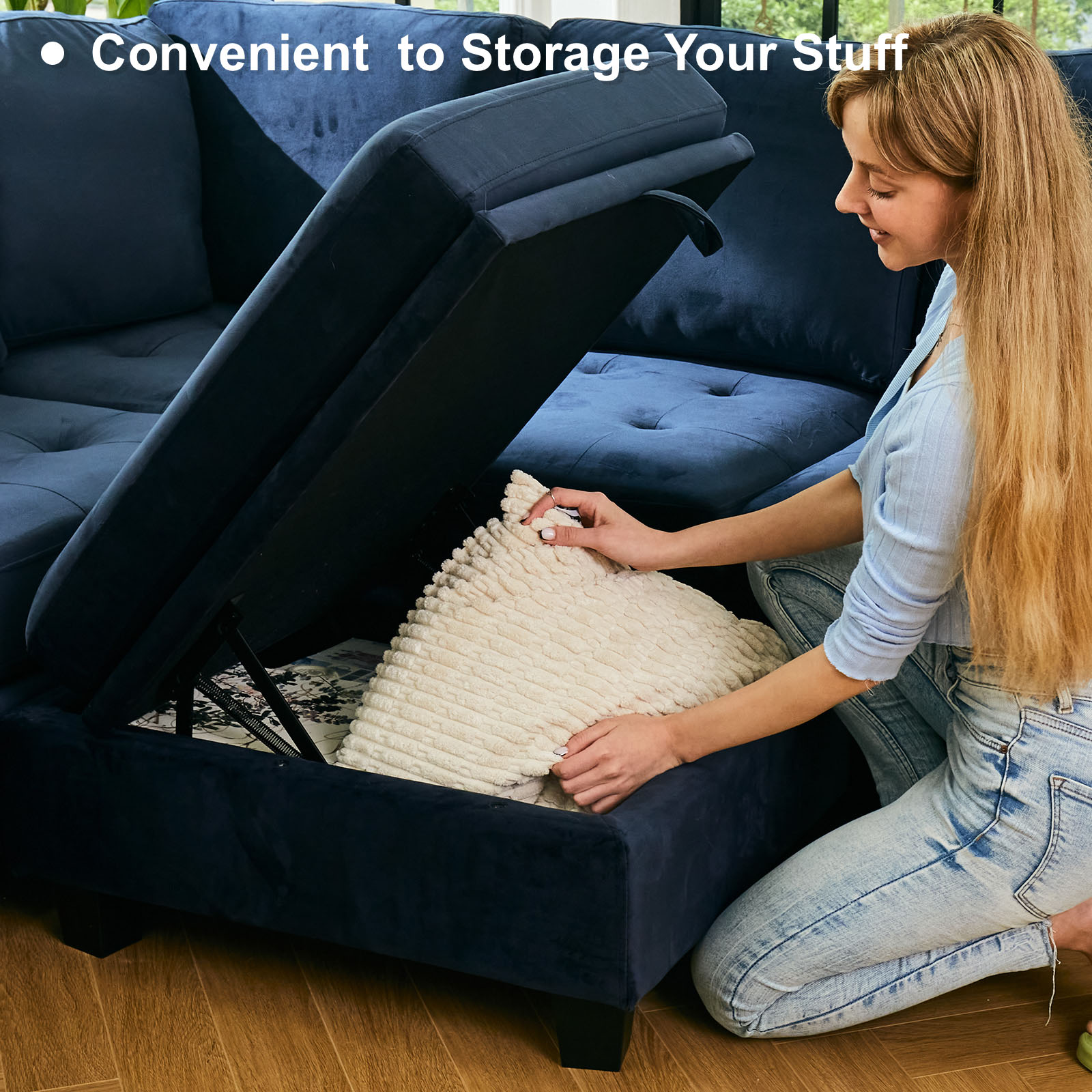 Belffin BF067-AG-BLUE futons - View #6