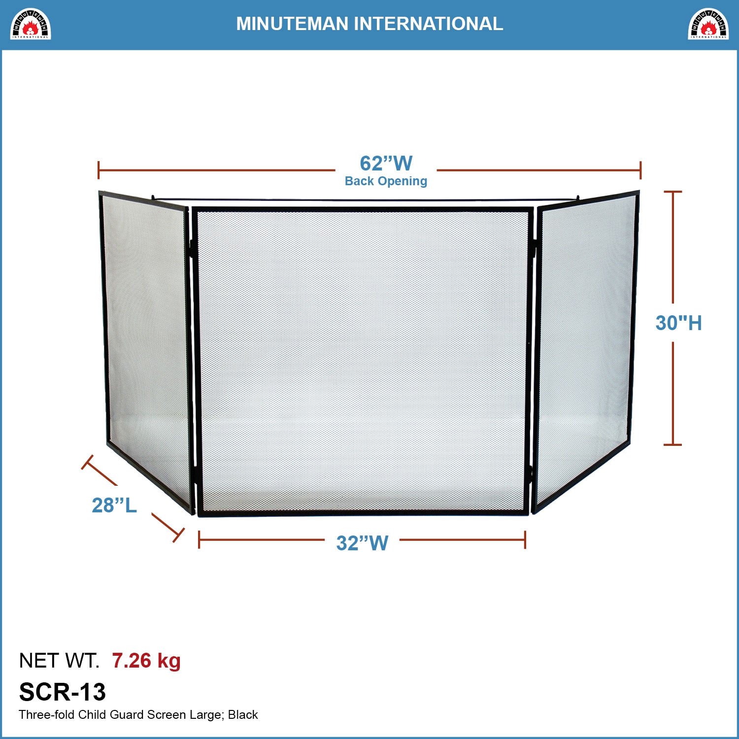 Minuteman International SCR-13 Fireplace-Screens - View #2