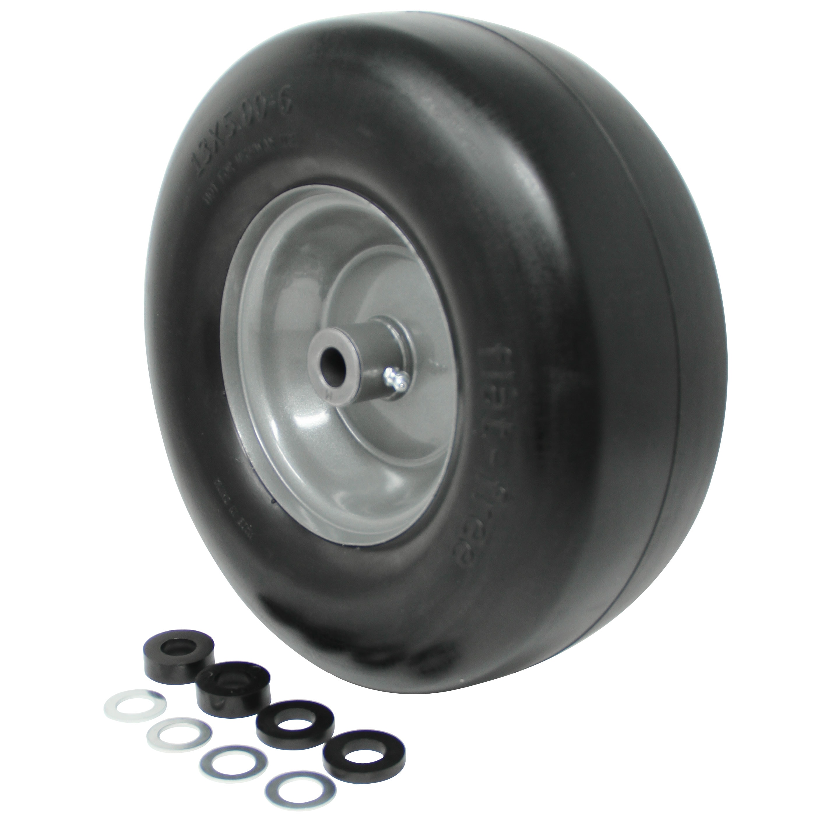 Sunbelt B1FP1345 13-in x 5-in-6-in Smooth Front Wheel Flat-free Tire