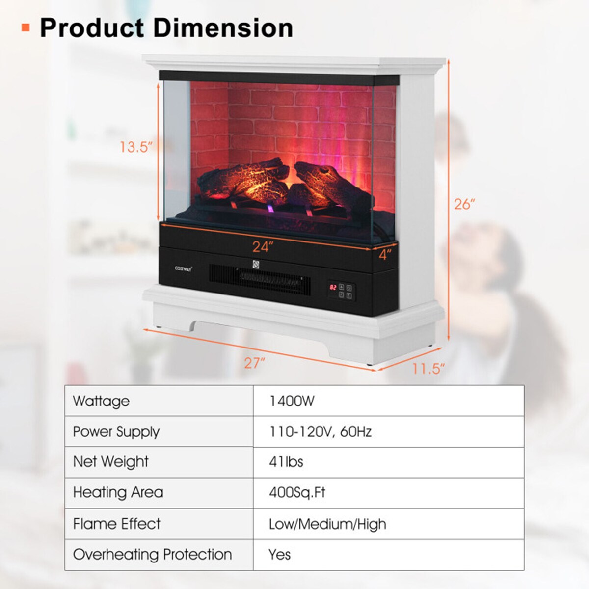 Clihome CL-WHUS-10179 Electric-Fireplaces - View #5