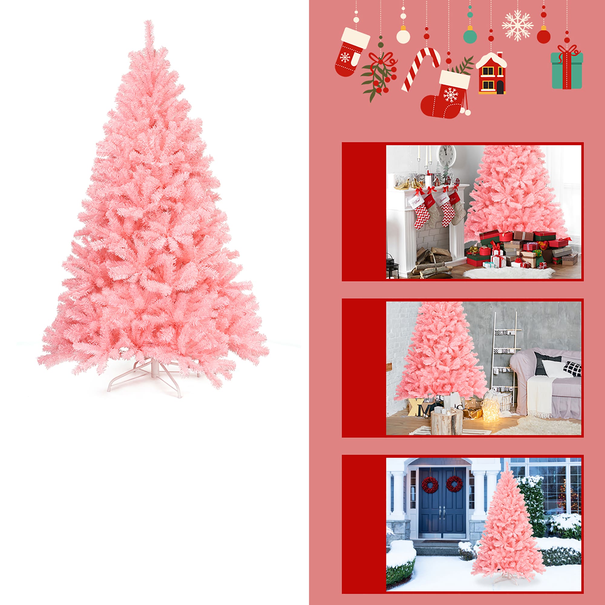 Costway CM22822 Artificial-Christmas-Trees - View #4