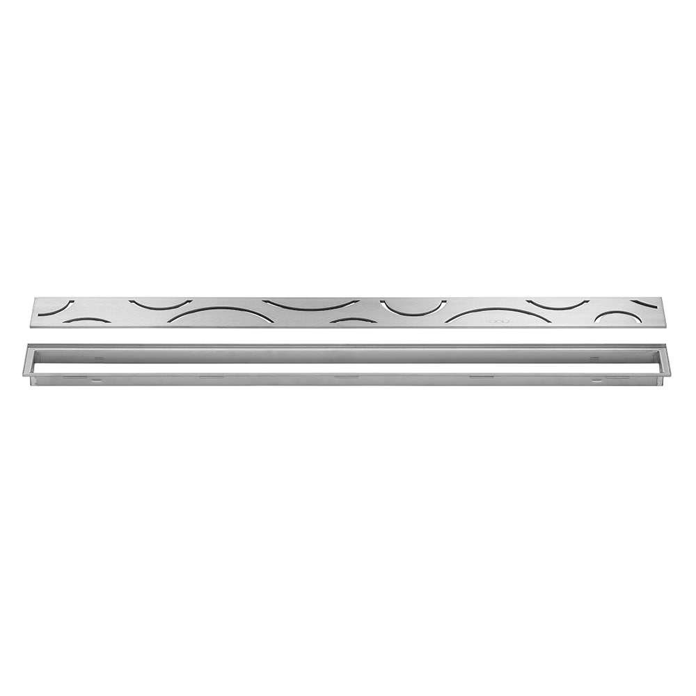Schluter Systems KL1IFF23EB90 Kerdi-Line Brushed Stainless Steel Rectangle Grate