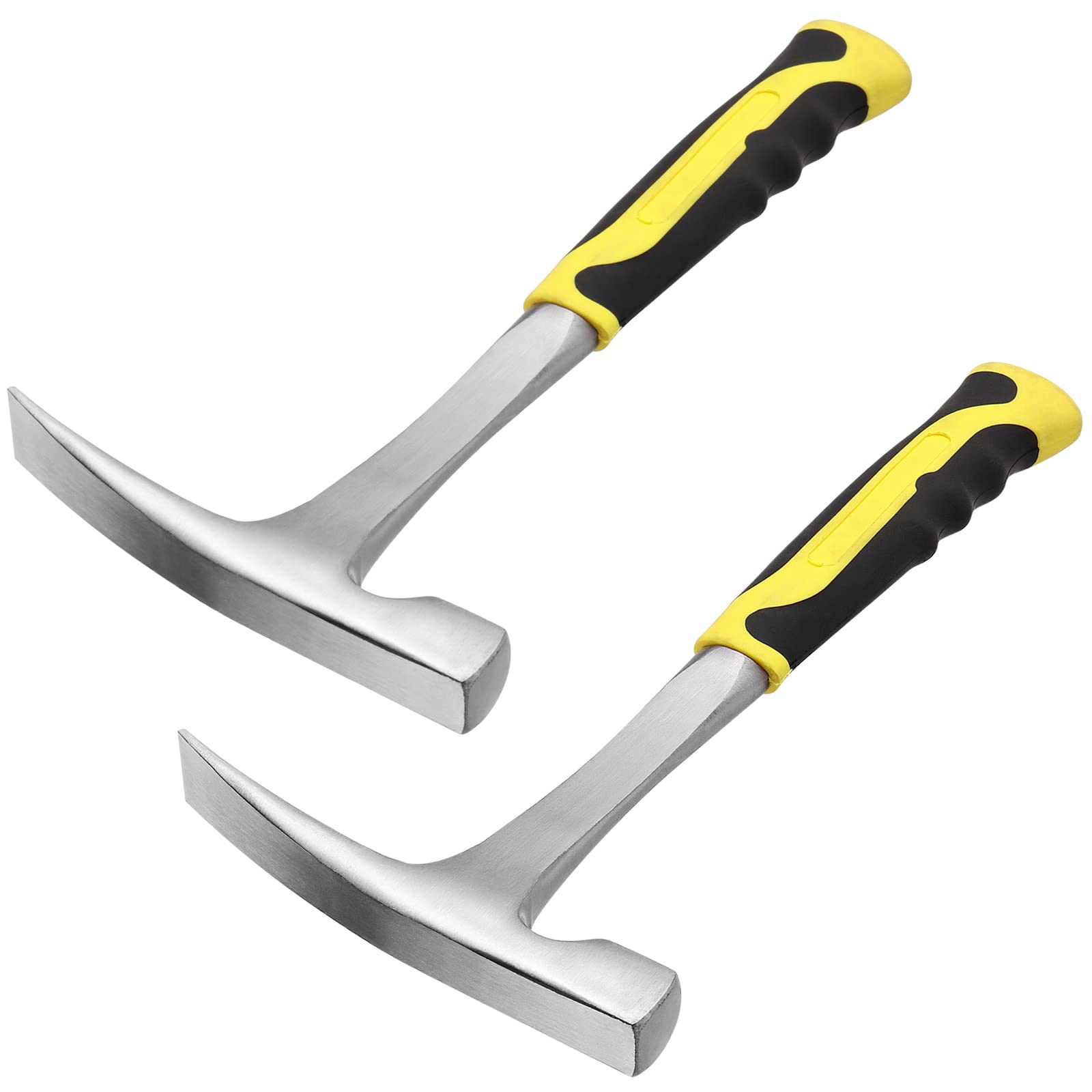 AKSCYZM 2 PCS 32 oz Brick Hammer Flat Head Geological Rock Pick Hammer for Mining Geological Prospecting and Masonry Work #LAK0819K605