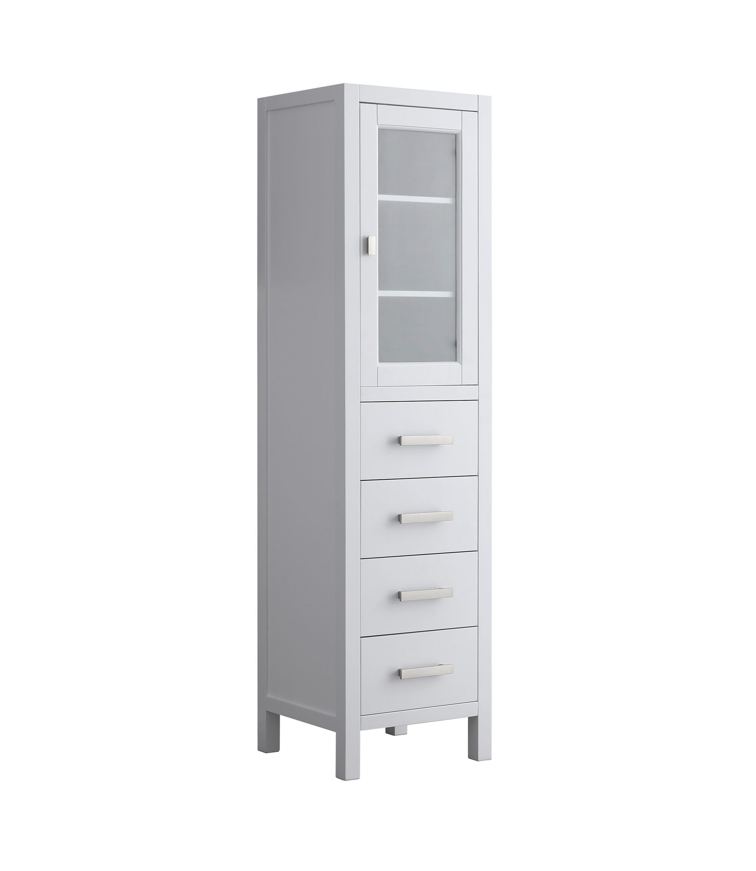 Design Element CAB004-W Linen-Cabinets - View #2