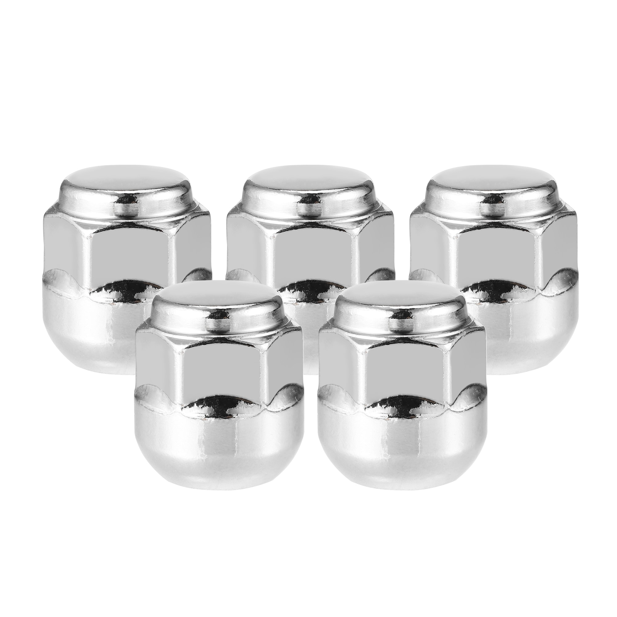 Unique Bargains 5pcs Wheel Lug Nuts Compatible for Honda Odyssey for Honda Pilot Durable Chorme Plated M14x1.5 Carbon Steel Silver Tone Tire Lugnuts #S26020600UX6505