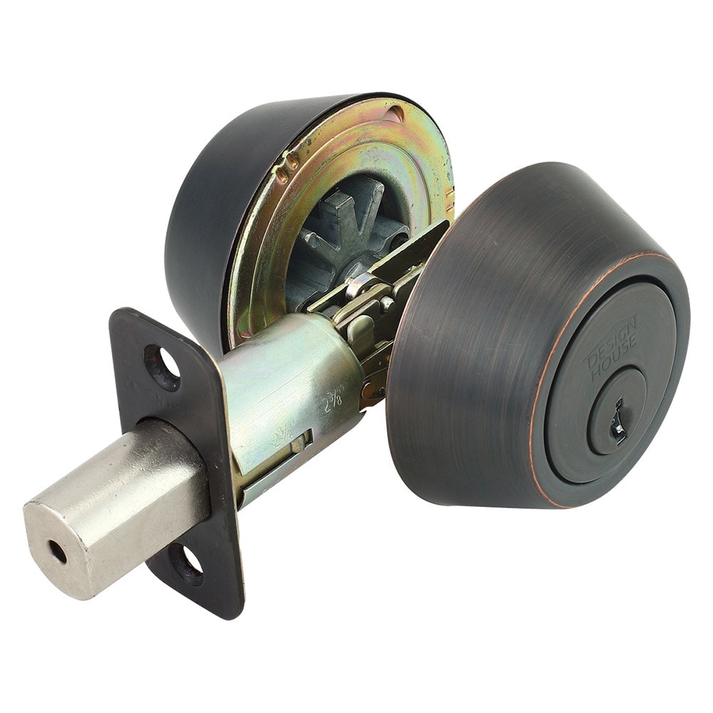 Design House 791673 Pro Pro Oil Rubbed Bronze Double Cylinder Deadbolt