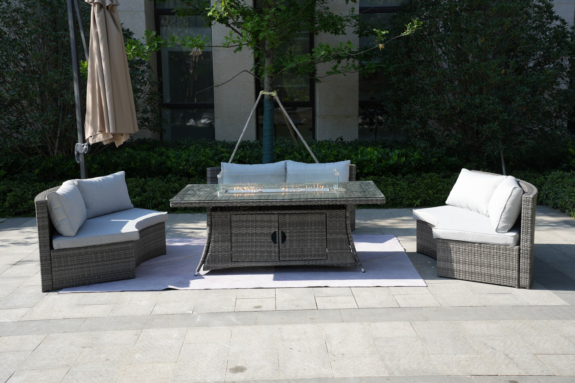 Direct Wicker DWG-1205B1106R-GR Patio-Conversation-Sets - View #3