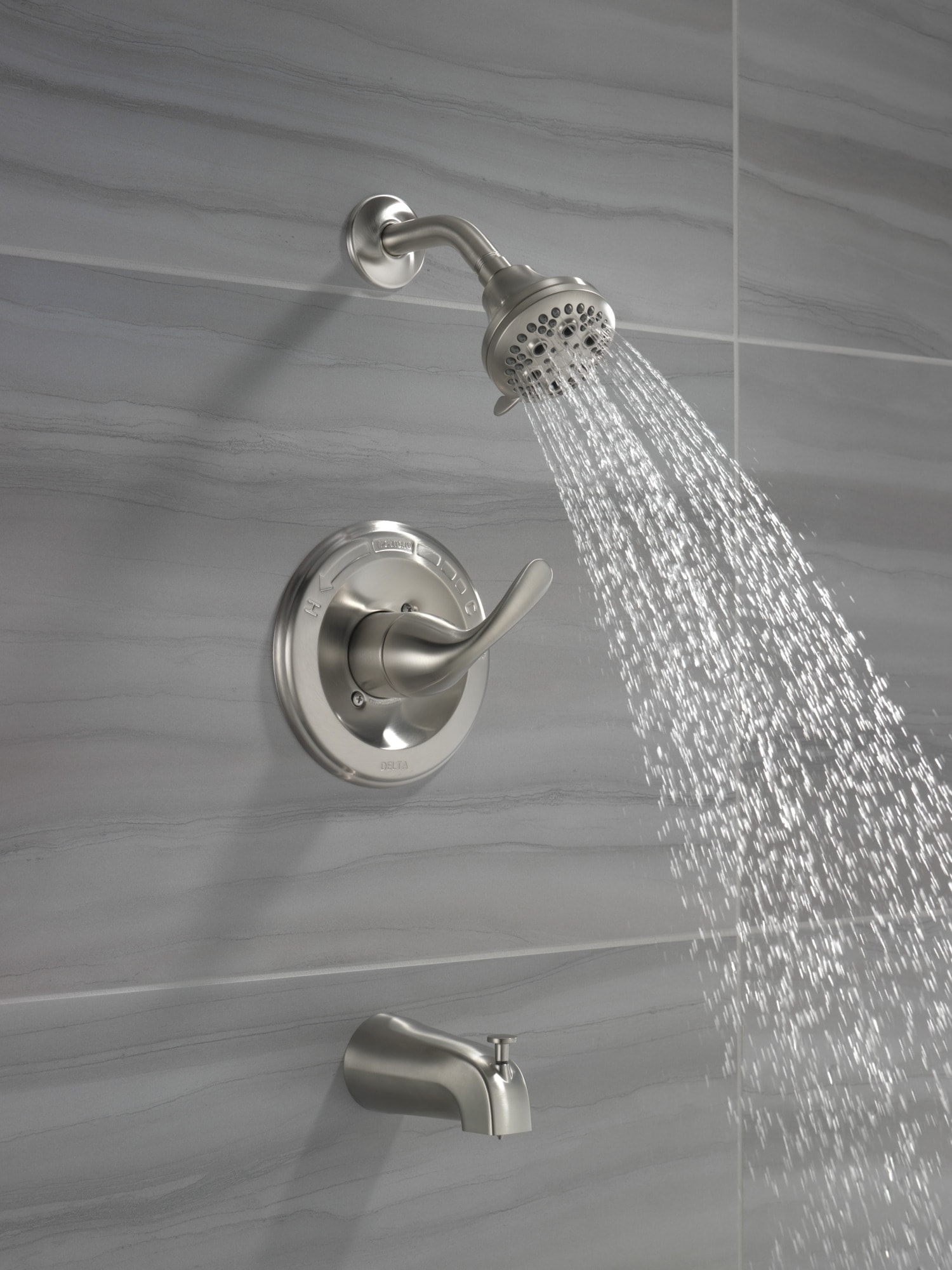 Contemporary Stainless Steel Single-Function Shower Faucet Set