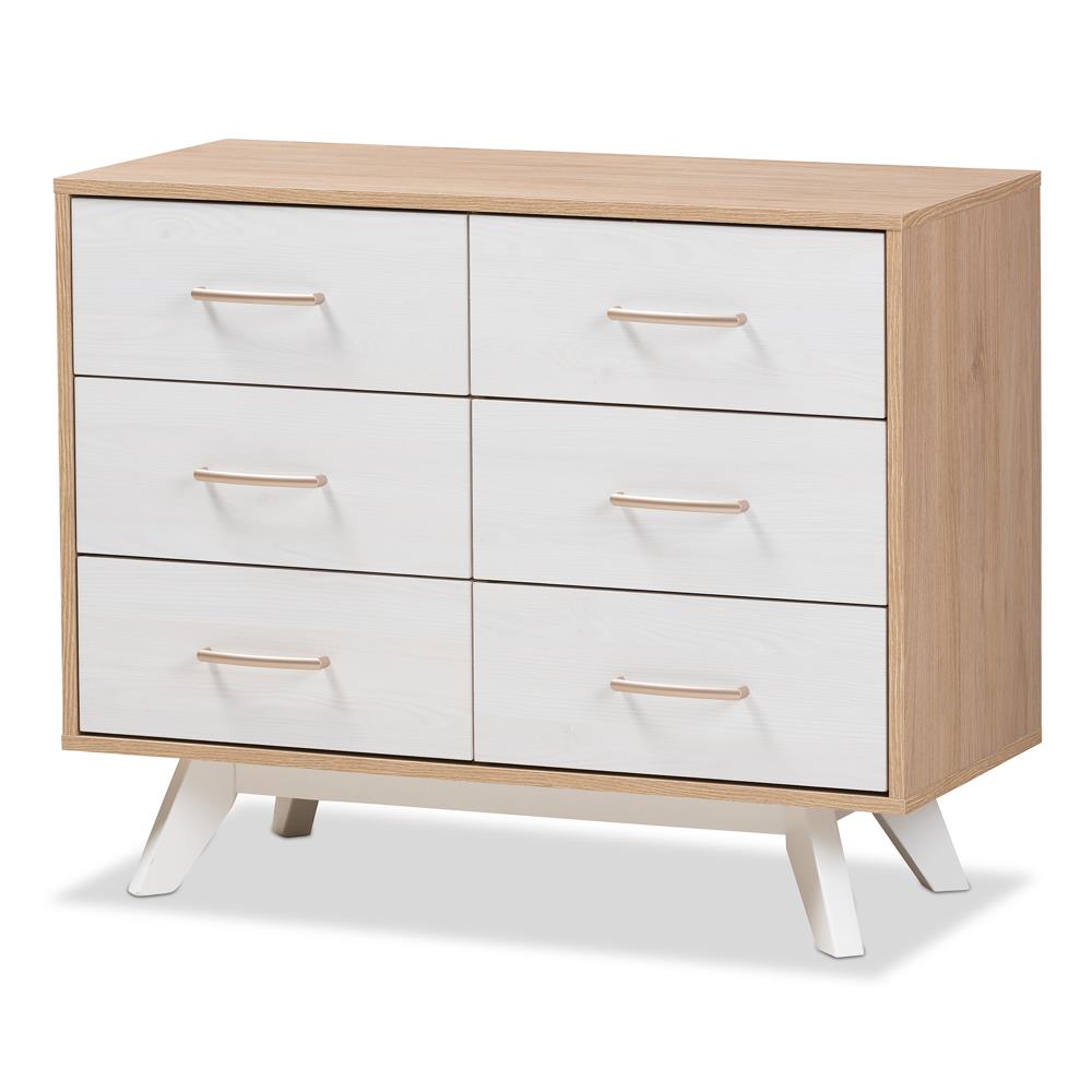 Camaflexi Mid-Century Modern Castanho Pine 3-Drawer Standard