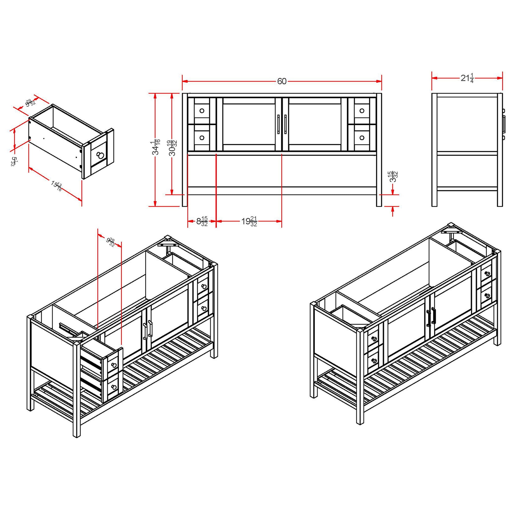 Alaterre Furniture AVAN60WHAA vanities - View #12