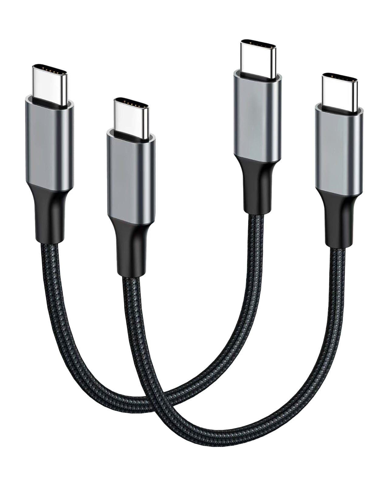 Etokfoks 1 5 ft 240W 2 Conductor USB C High Power Cord White USB 2 0 PD3 1 Cable Type C 2 Pack #LET0XG76F