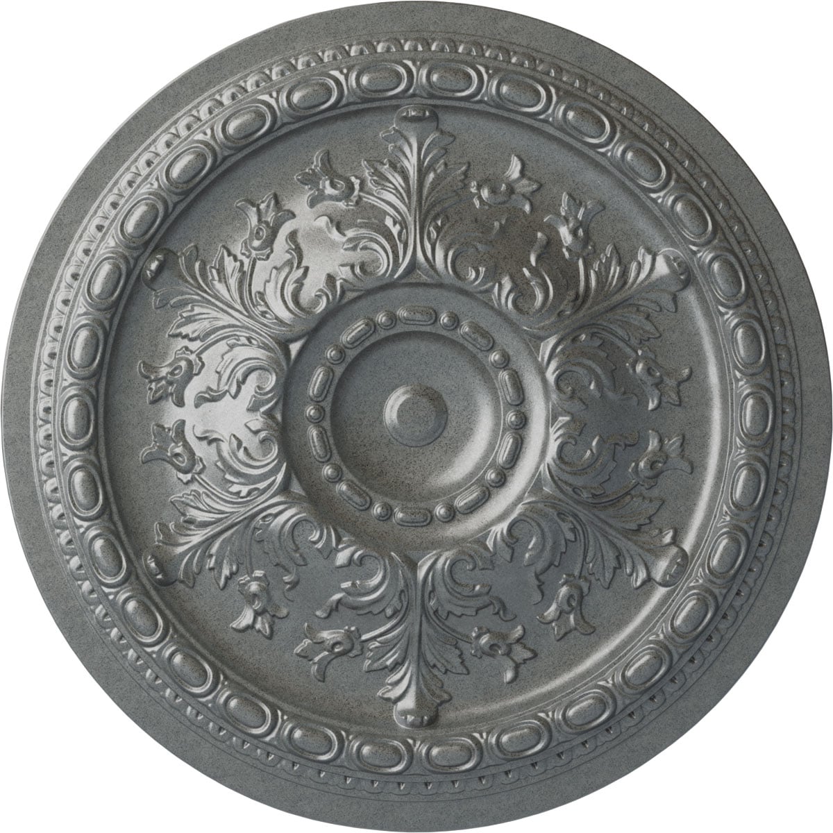 Ekena Millwork CM38OSPLS Oslo 38.375-in W x 38.375-in L Painted Platinum Polyurethane Whole Ceiling Medallion
