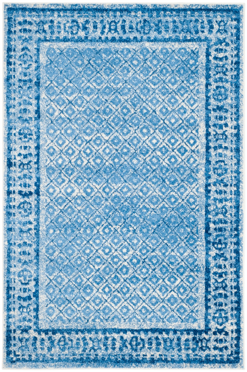 Safavieh ADR110D-4 Adirondack Tabriz 4 x 6 (ft) Loomed Polypropylene Silver/Blue Rectangular Indoor Distressed/Overdyed Vintage Area rug
