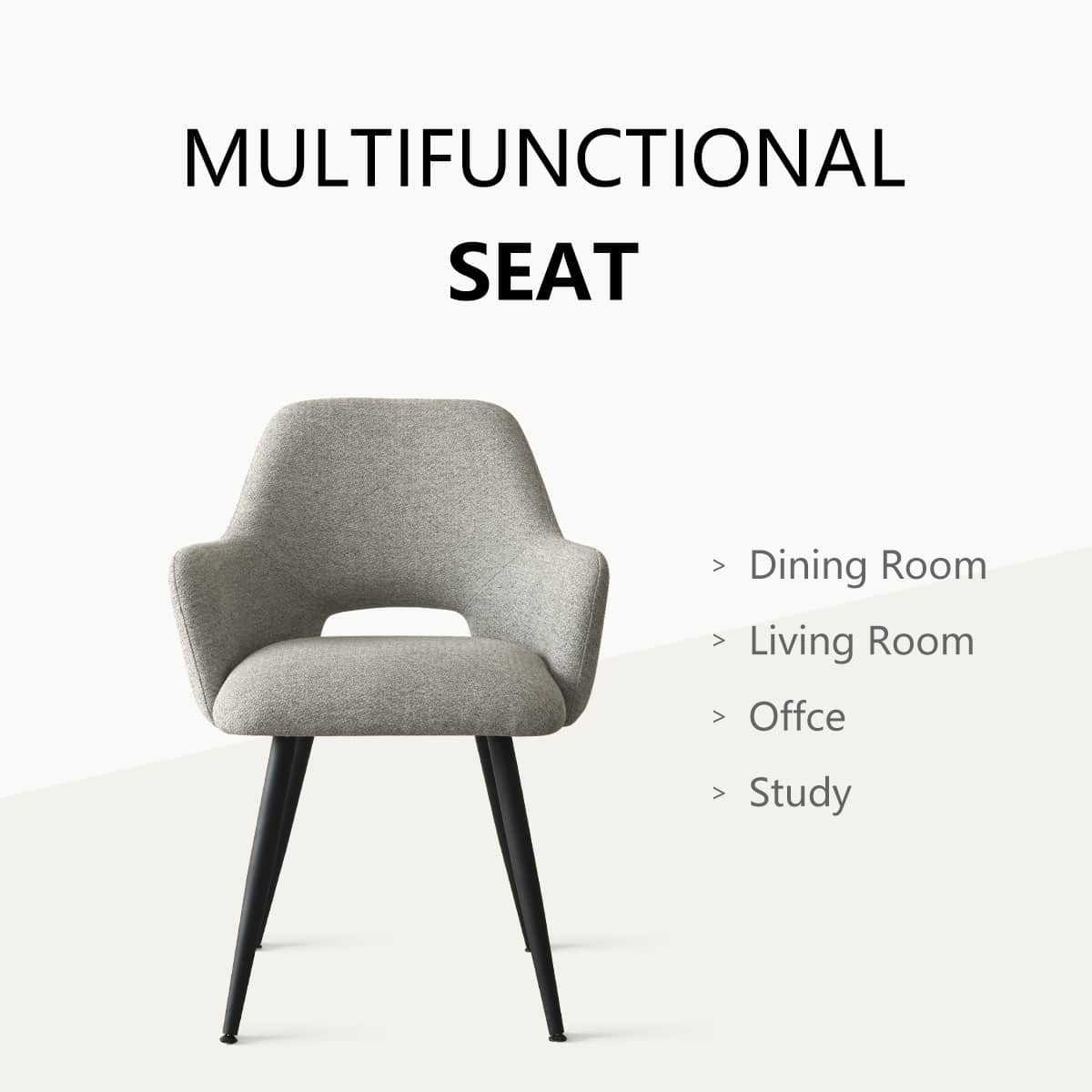 Maison Boucle EDWIN-ACHR-LIGHTGREY Dining-Chairs - View #6