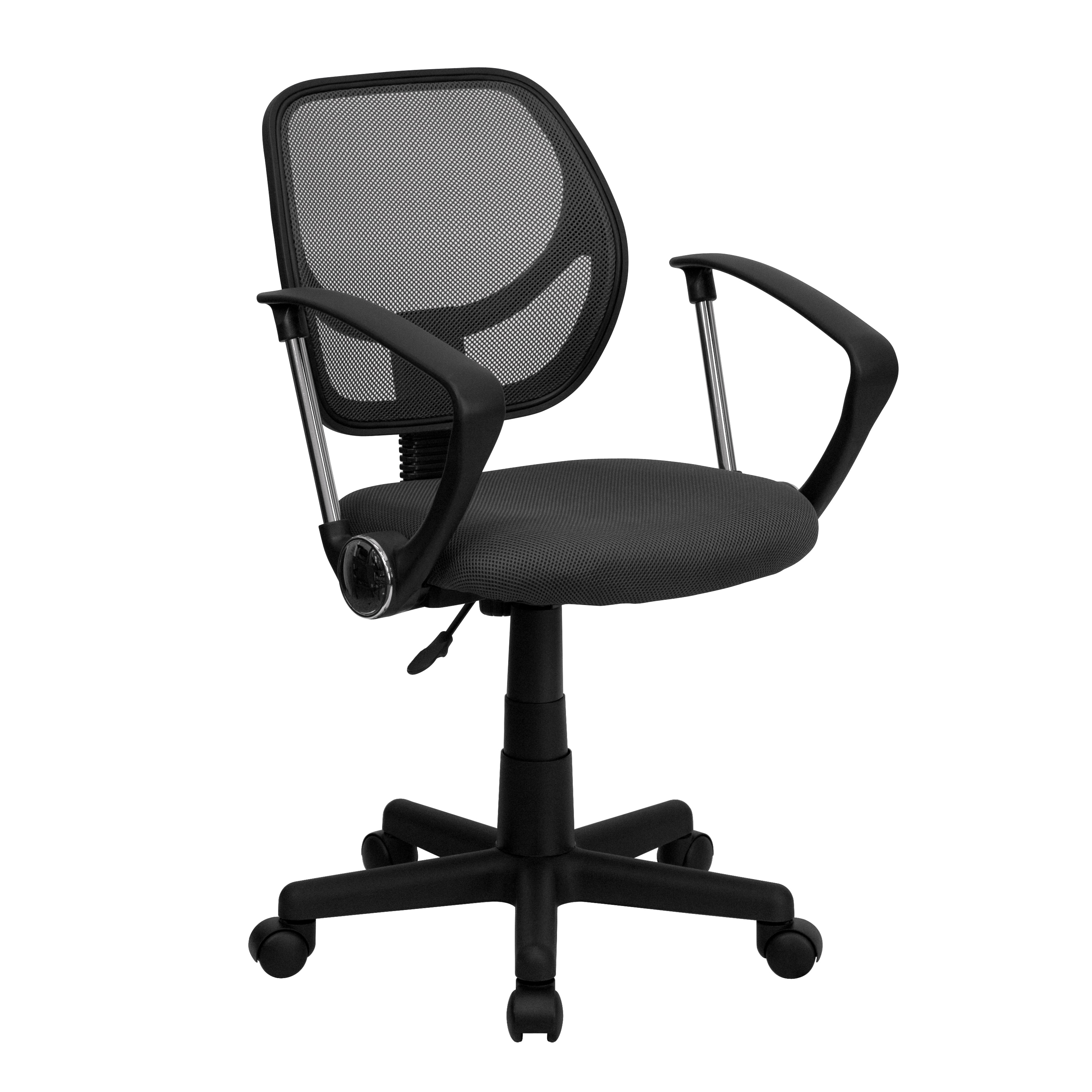 Flash Furniture 847254010276 Neri Gray Contemporary Adjustable Height Swivel Mesh Task Chair