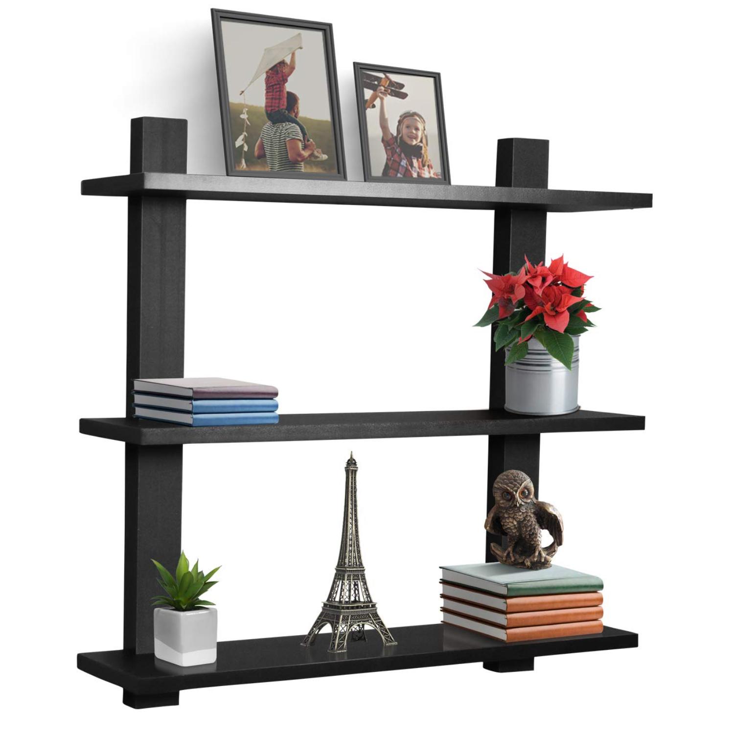 SORBUS WD-3SHL-BLK Wall-Mounted-Shelving - View #7