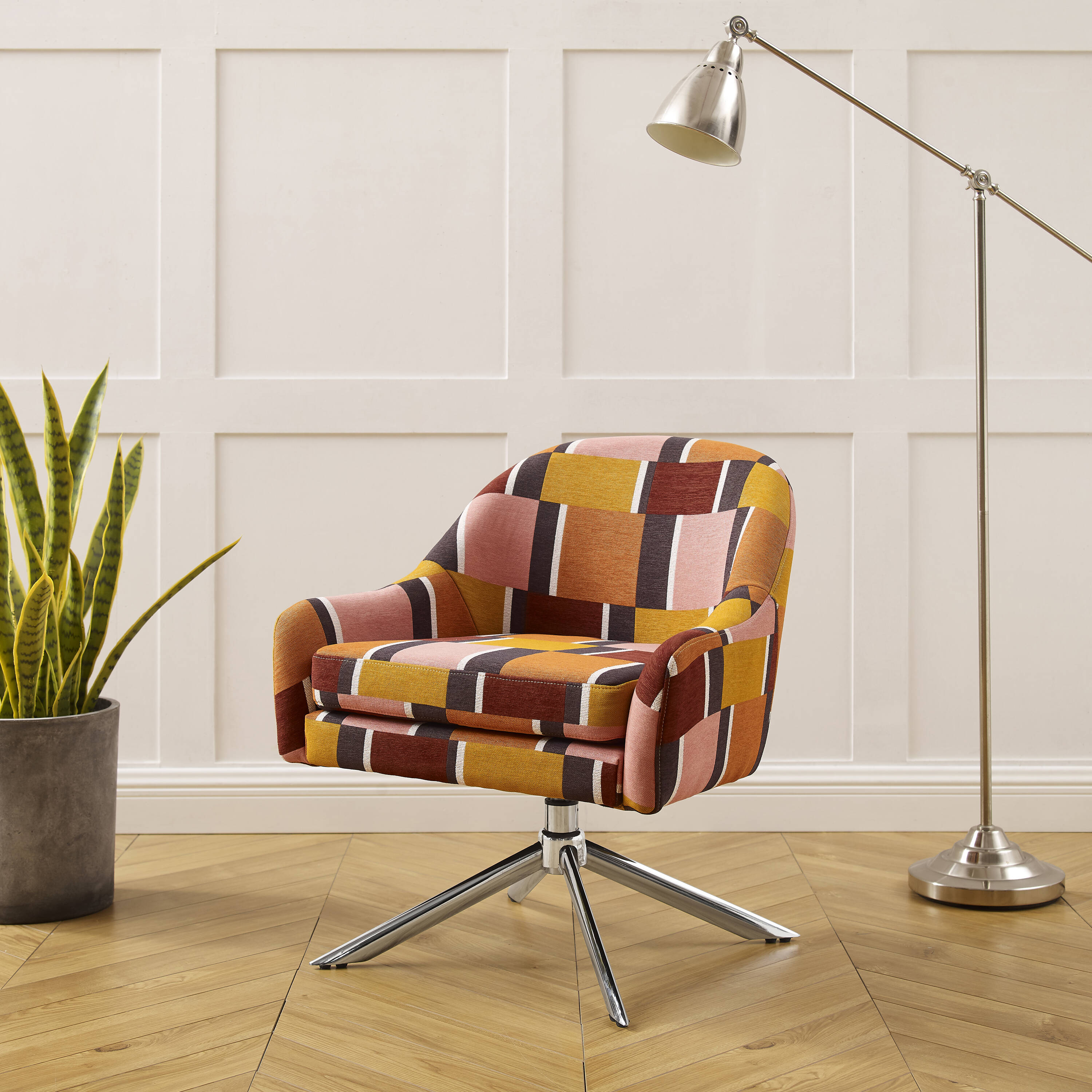 Multicolor swivel outlet chair