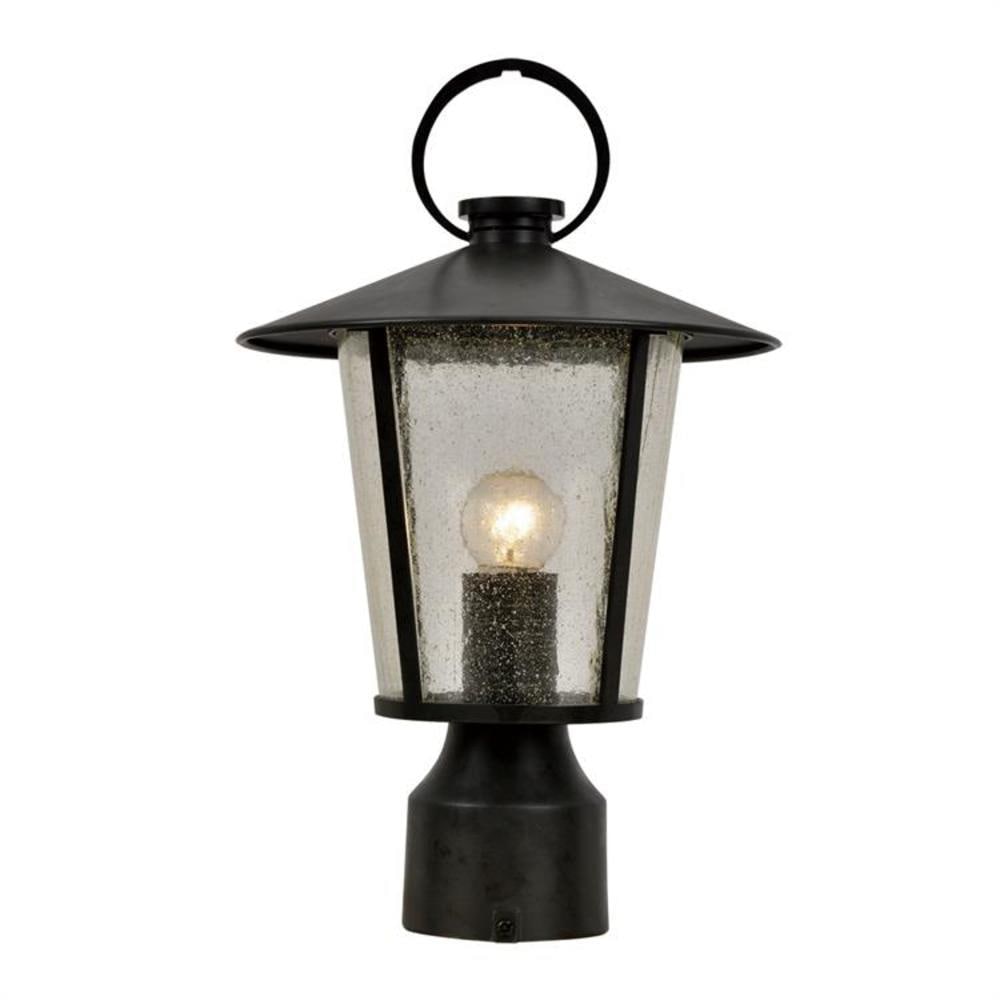 Crystorama AND-9207-SD-MK Andover 14.5-in Matte Black Transitional Outdoor Light post lantern