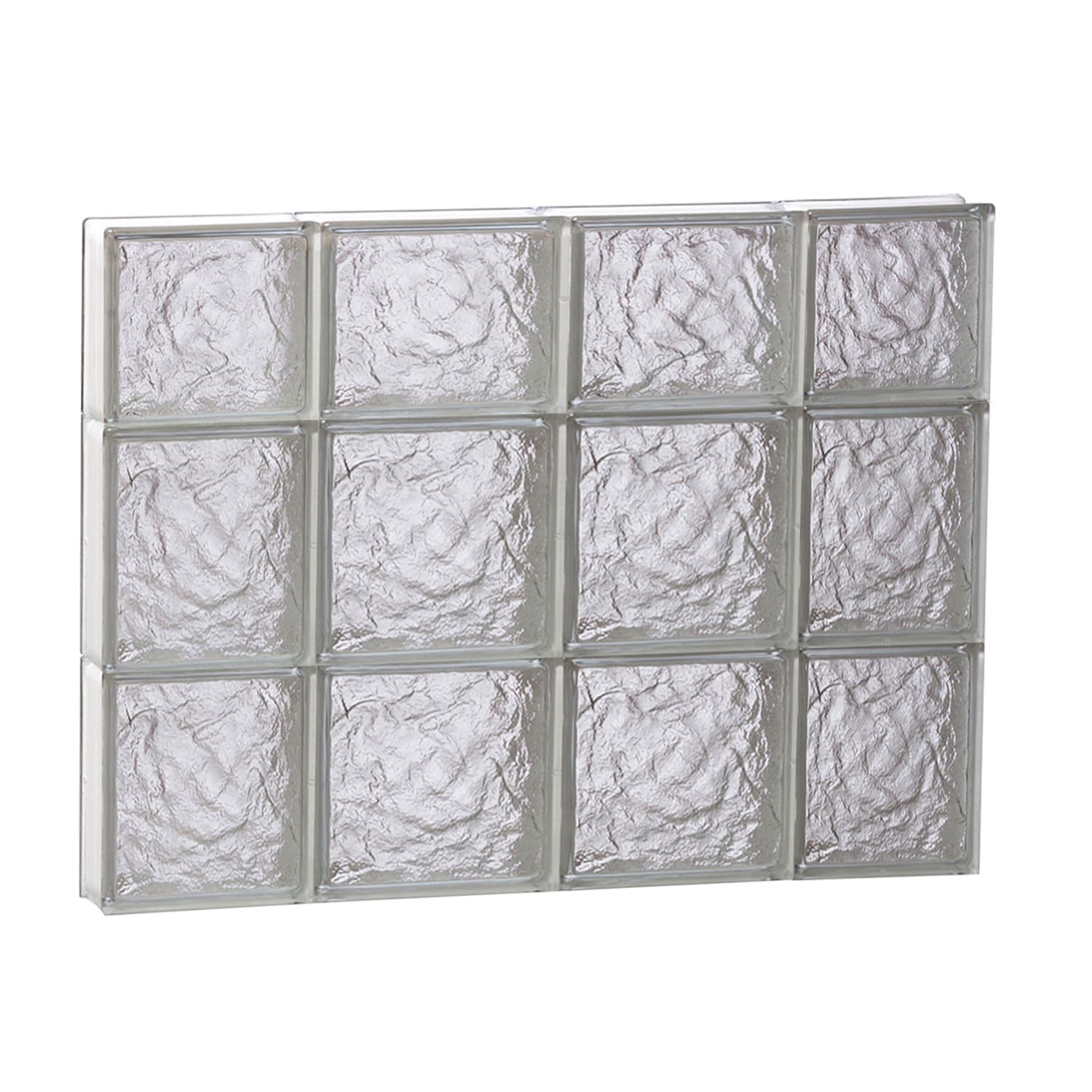 REDI2SET S2822IS Ice Glass 27-in x 21-1/4-in Frameless Replacement Glass Block Window