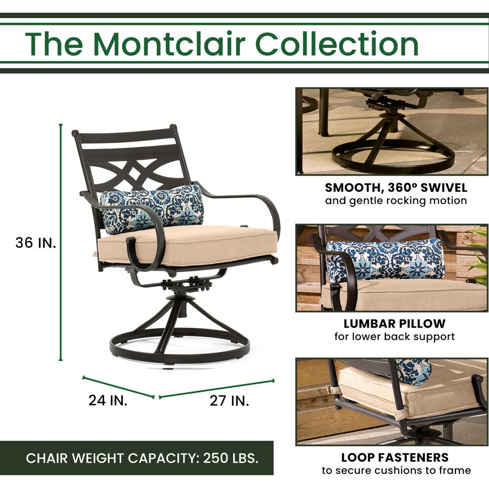 Hanover MCLRDN3PCSW2-TAN Patio-Dining-Sets - View #5
