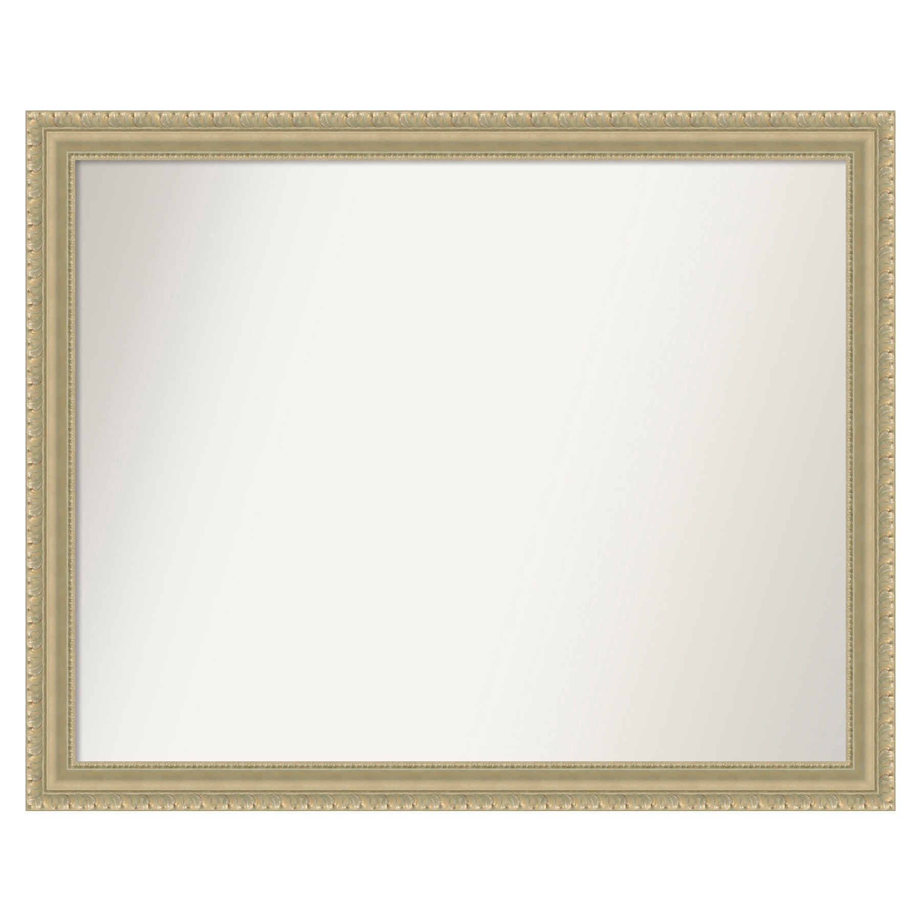 Amanti Art A17007223309 Champagne Teardrop Frame 31-in W x 25-in H Rectangle Champagne Teardrop Framed Wall Mirror