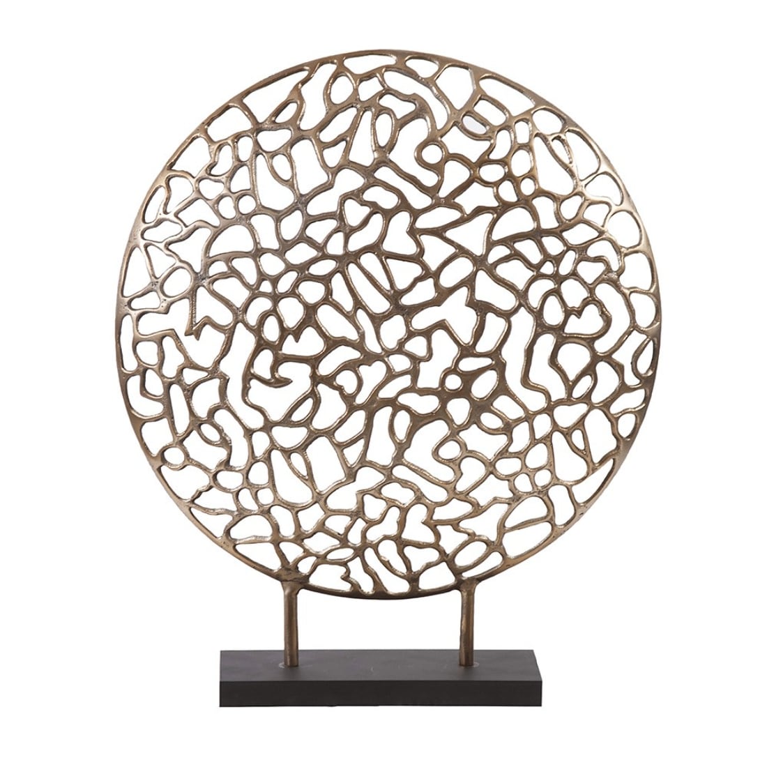 HomeRoots 4000401226 Gold Metal Modern Sculpture