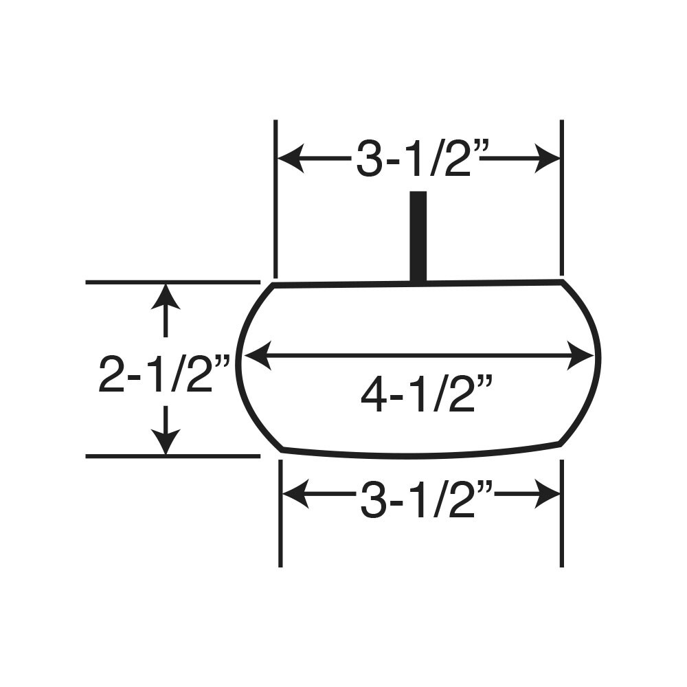 2.5" H x 4.5" Dia Unfinished Rubberwood Bun Foot Set