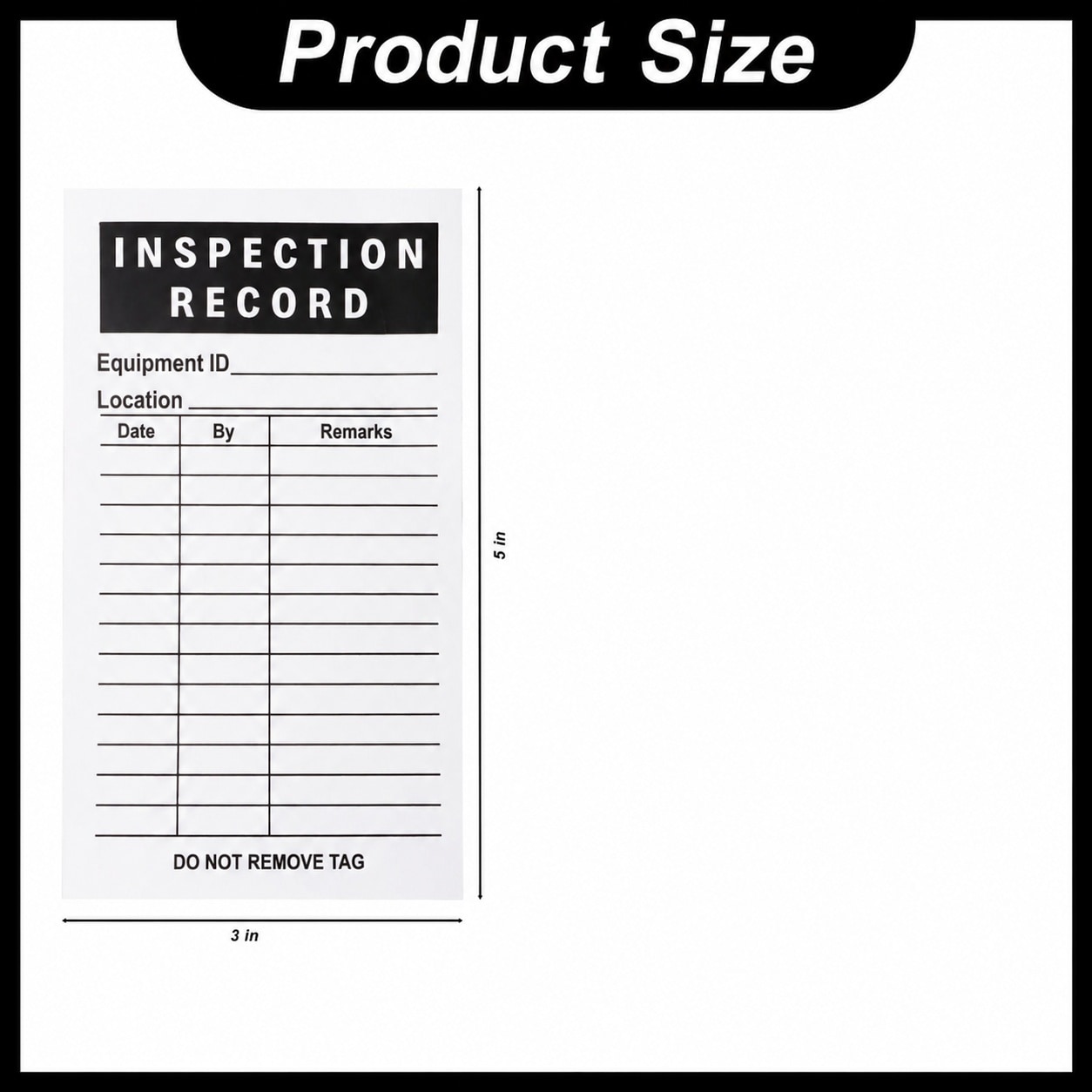 Etokfoks 200 Piece Safety Inspection Record Labels Black on White Self ...