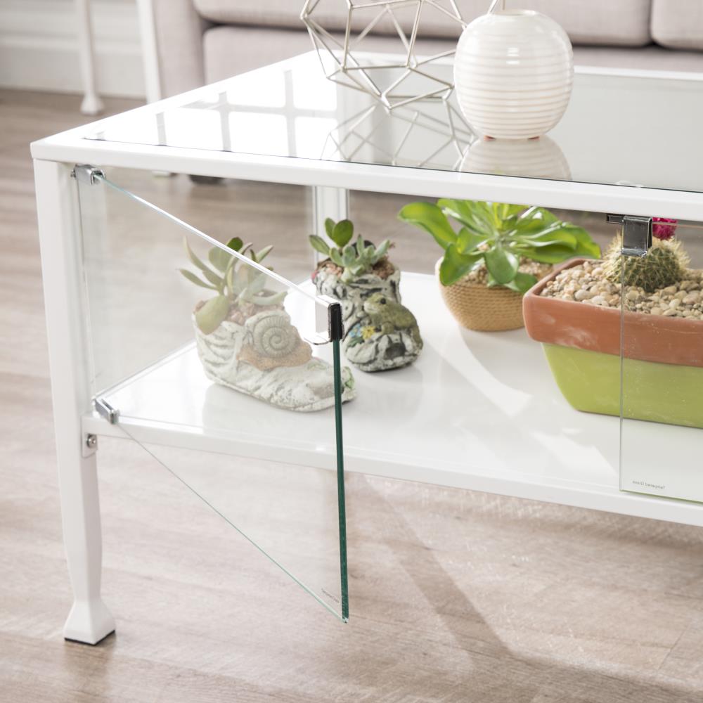 Boston Loft Furnishings Eria Clear Glass Casual Coffee Table with ...