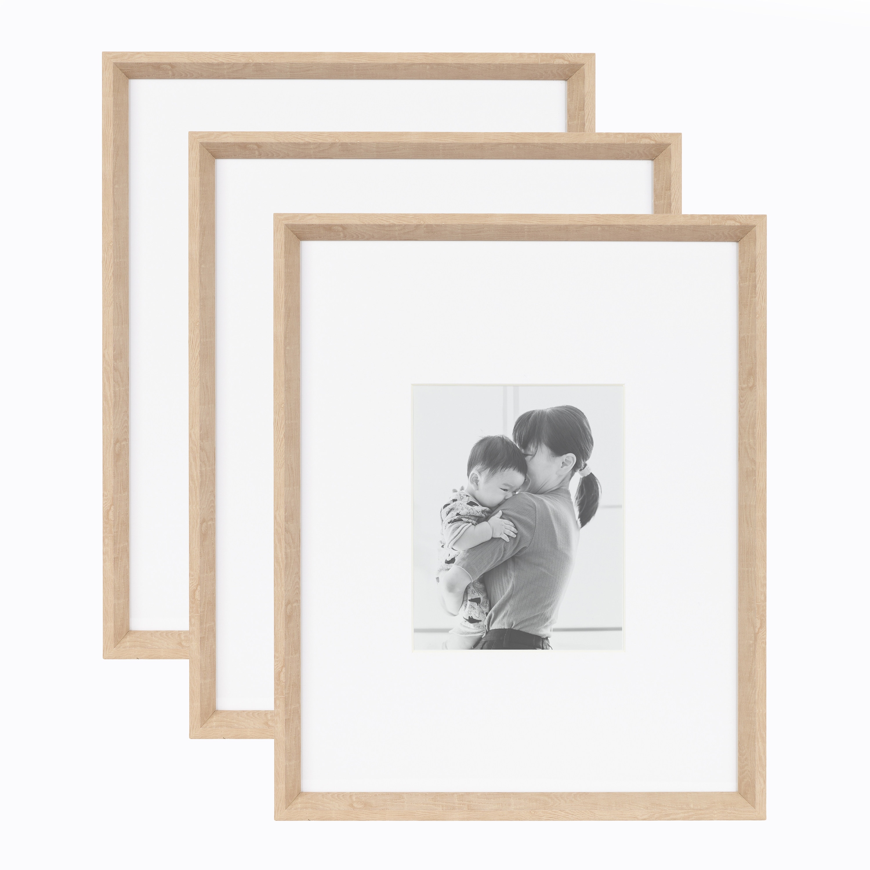 Kate and Laurel 228322 Natural Plastic ( 16-in x 20-in ) Picture frame