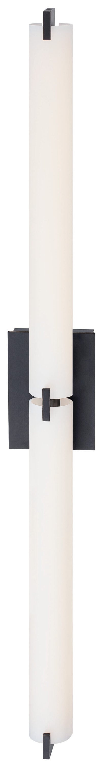Dark Restoration Bronze 2-Light LED Vanity with Etched Opal Glass