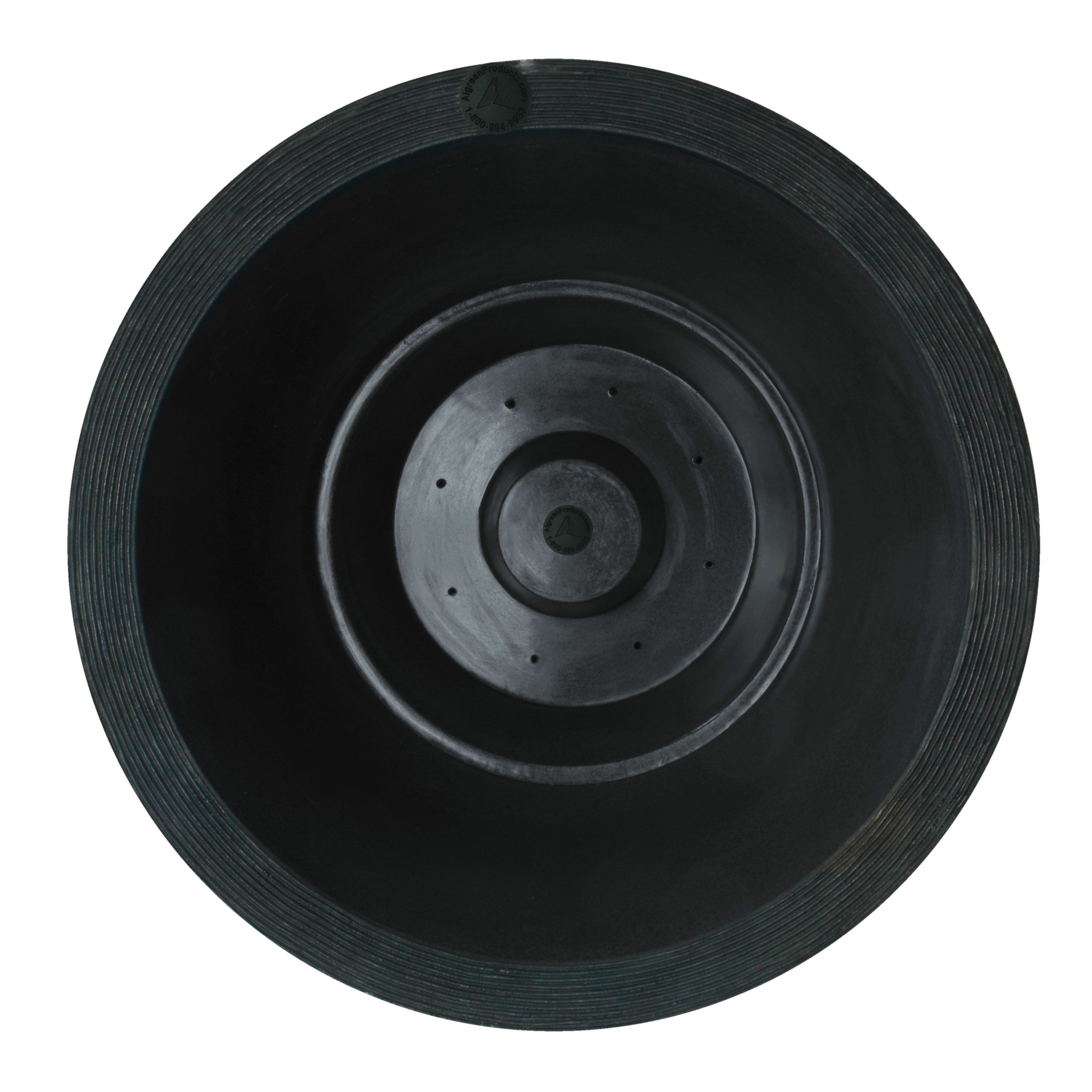 Black Large Round Self-Watering Outdoor Planter
