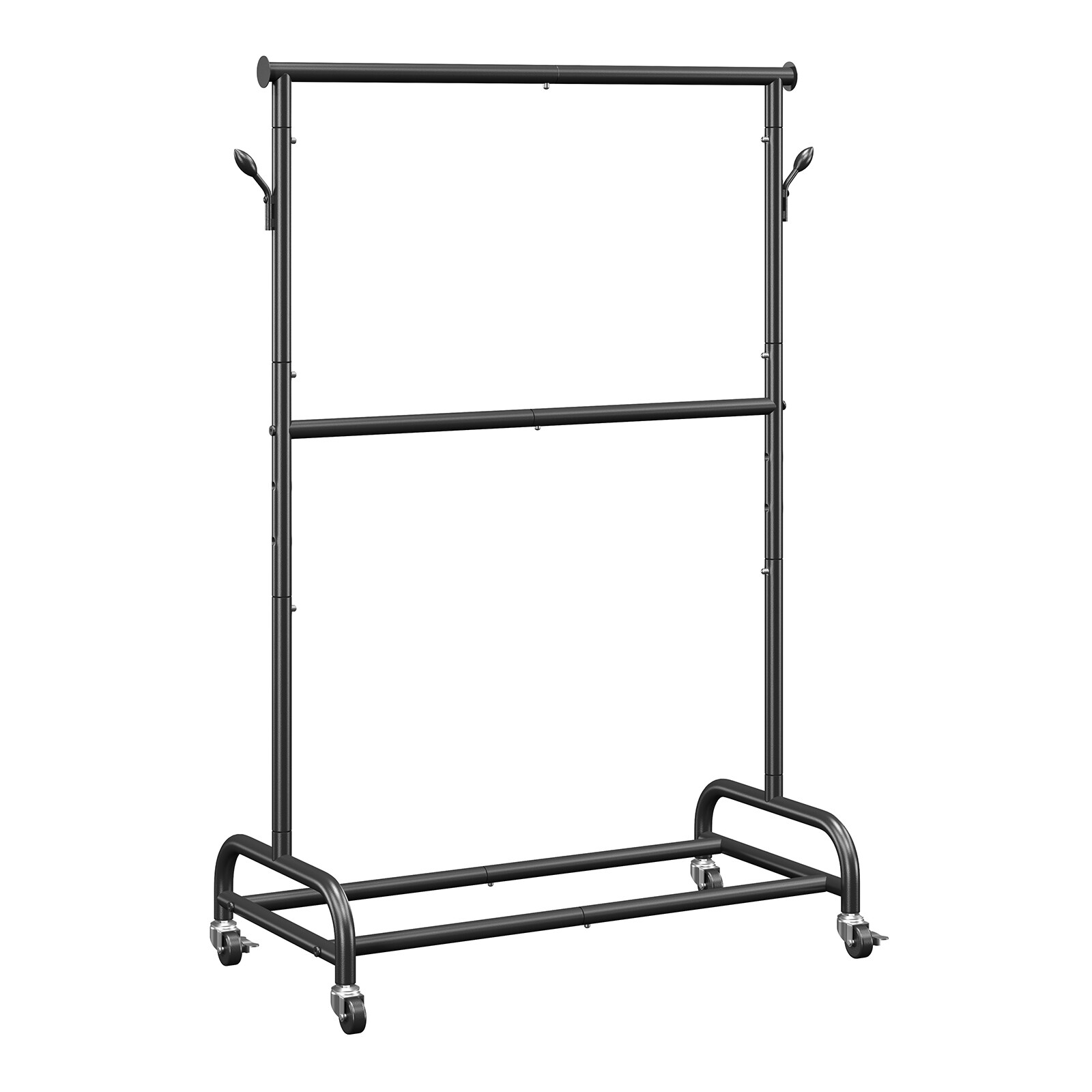 JUSHUA 150 lb Carbon Steel Garment Rack with Adjustable Crossbar and ...
