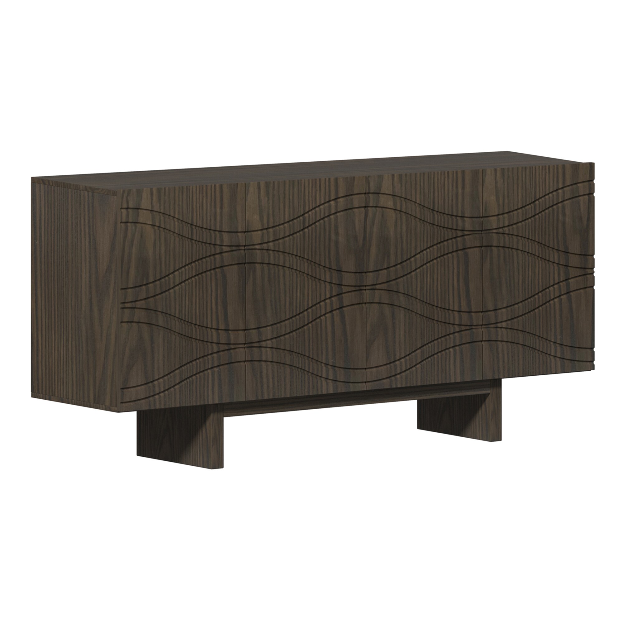 Clihome 15.75-in W x 30.71-in H Mdf Brown Freestanding Utility Storage Cabinet